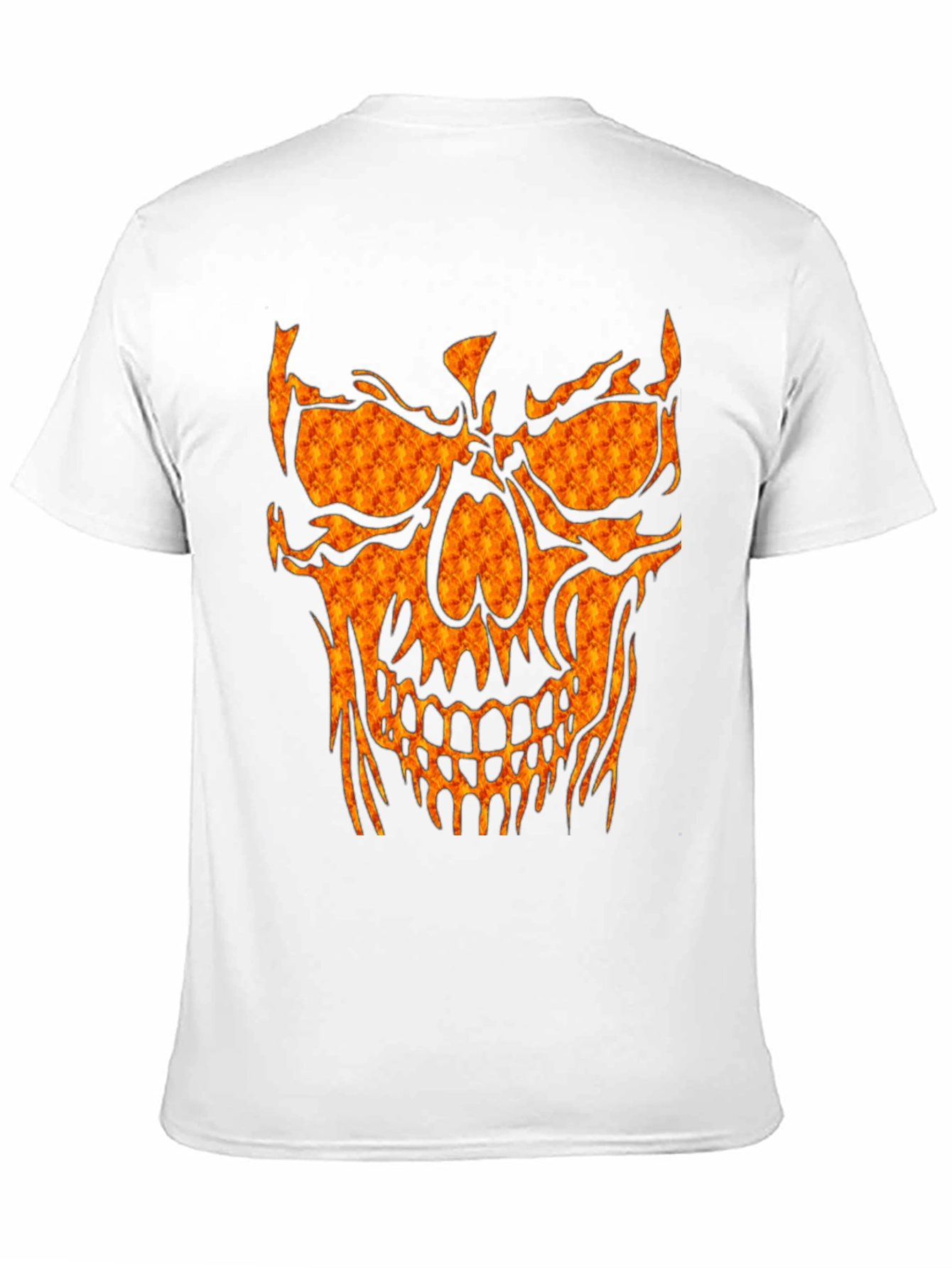 Fiery Skull Graphic Tee - Black