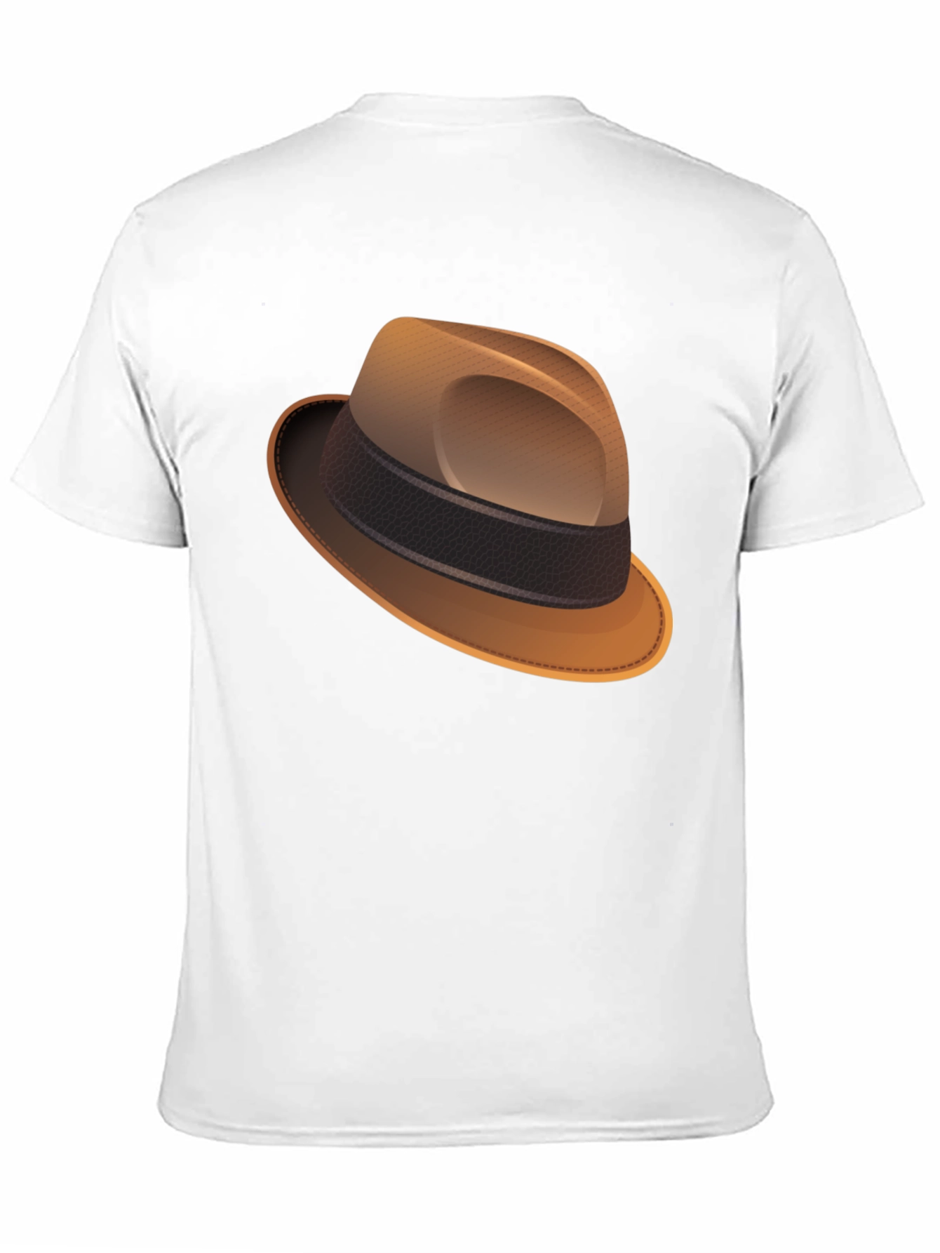 Stylish Fedora Graphic Tee - Classic Black T-Shirt