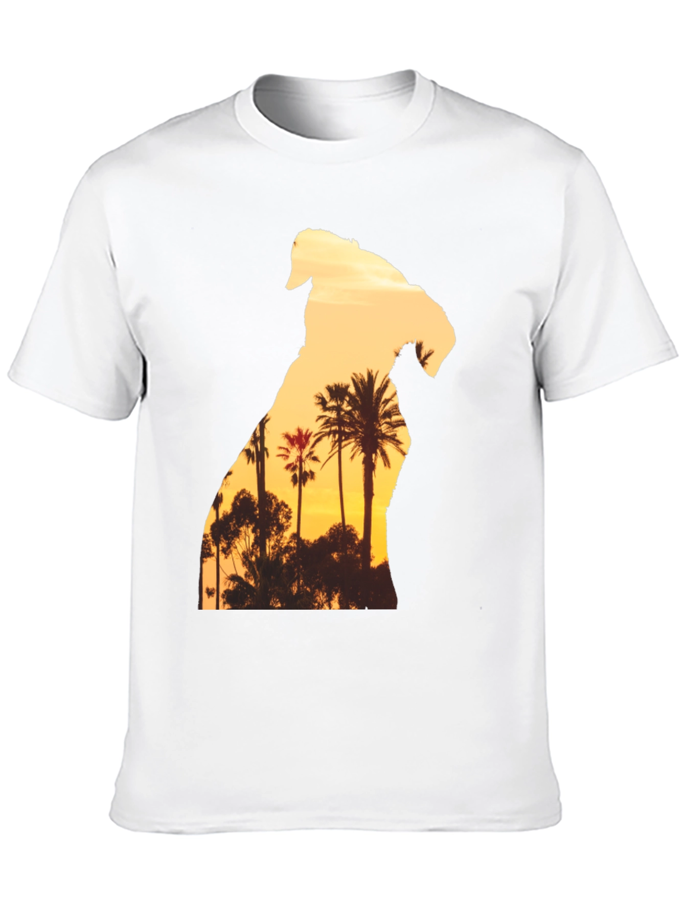Sunset Dog Graphic T-Shirt - Black