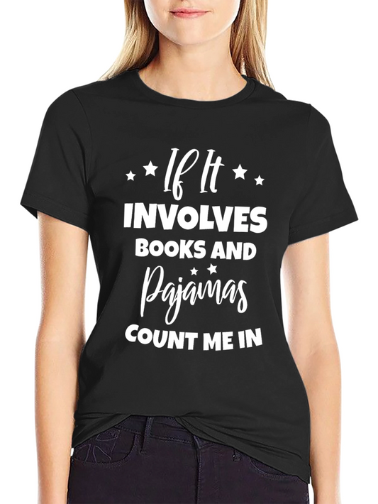 Books and Pajamas Graphic Tee - Casual Style