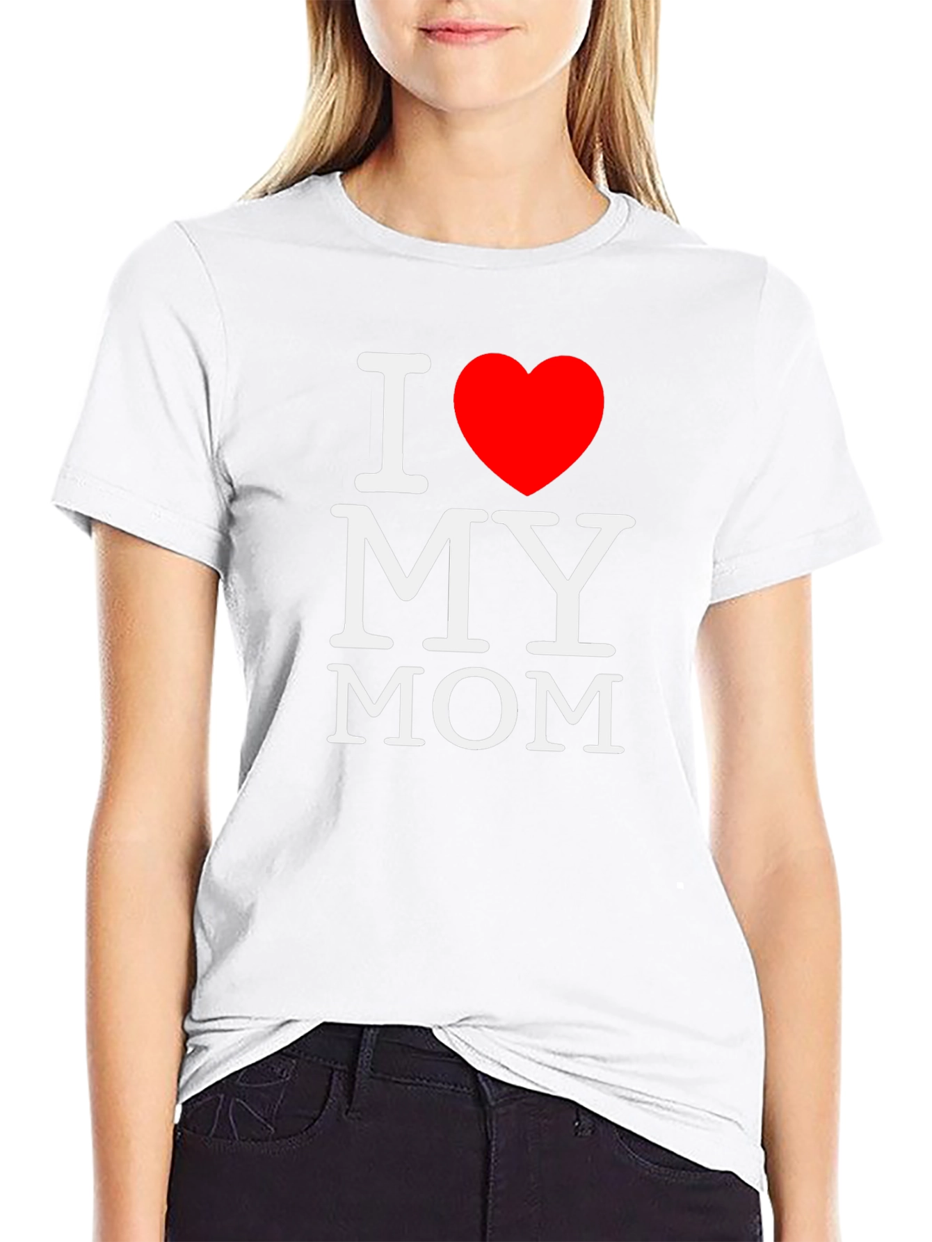 I Heart My Mom T-Shirt - Black
