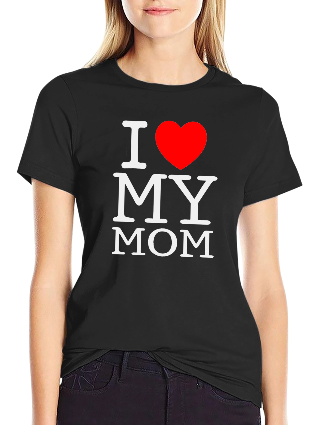 I Heart My Mom T-Shirt - Black