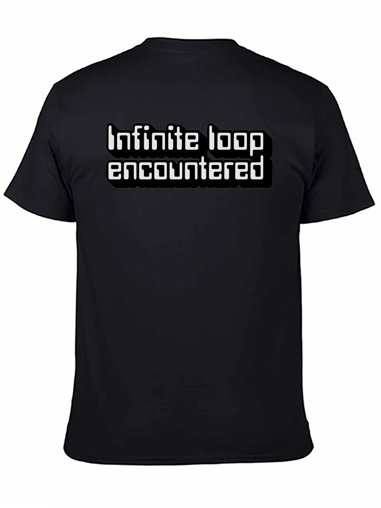 Infinite Loop Encountered Graphic Tee - Black