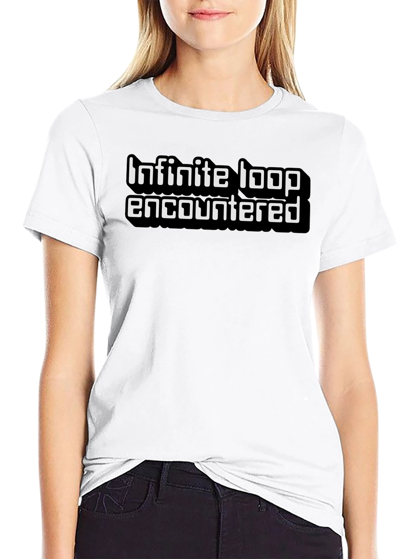 Infinite Loop Encountered Graphic Tee - Black