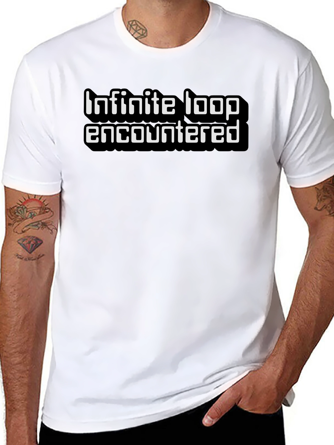 Infinite Loop Encountered Graphic Tee - Black