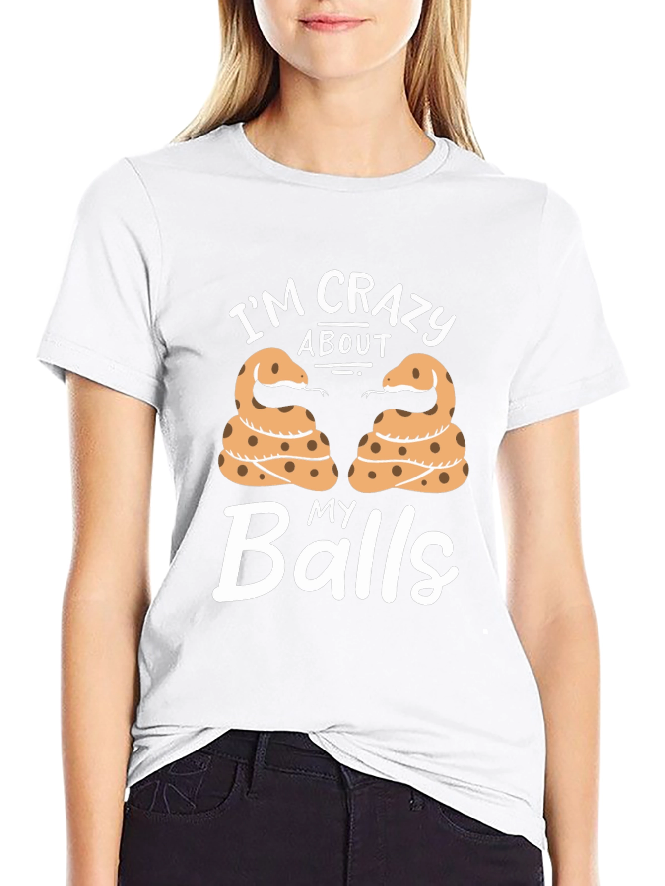 Im Crazy About My Balls Snake T-Shirt