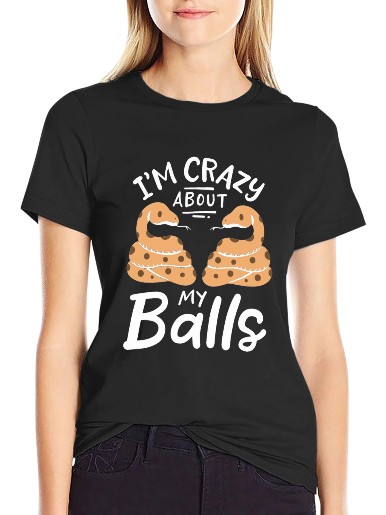 Im Crazy About My Balls Snake T-Shirt