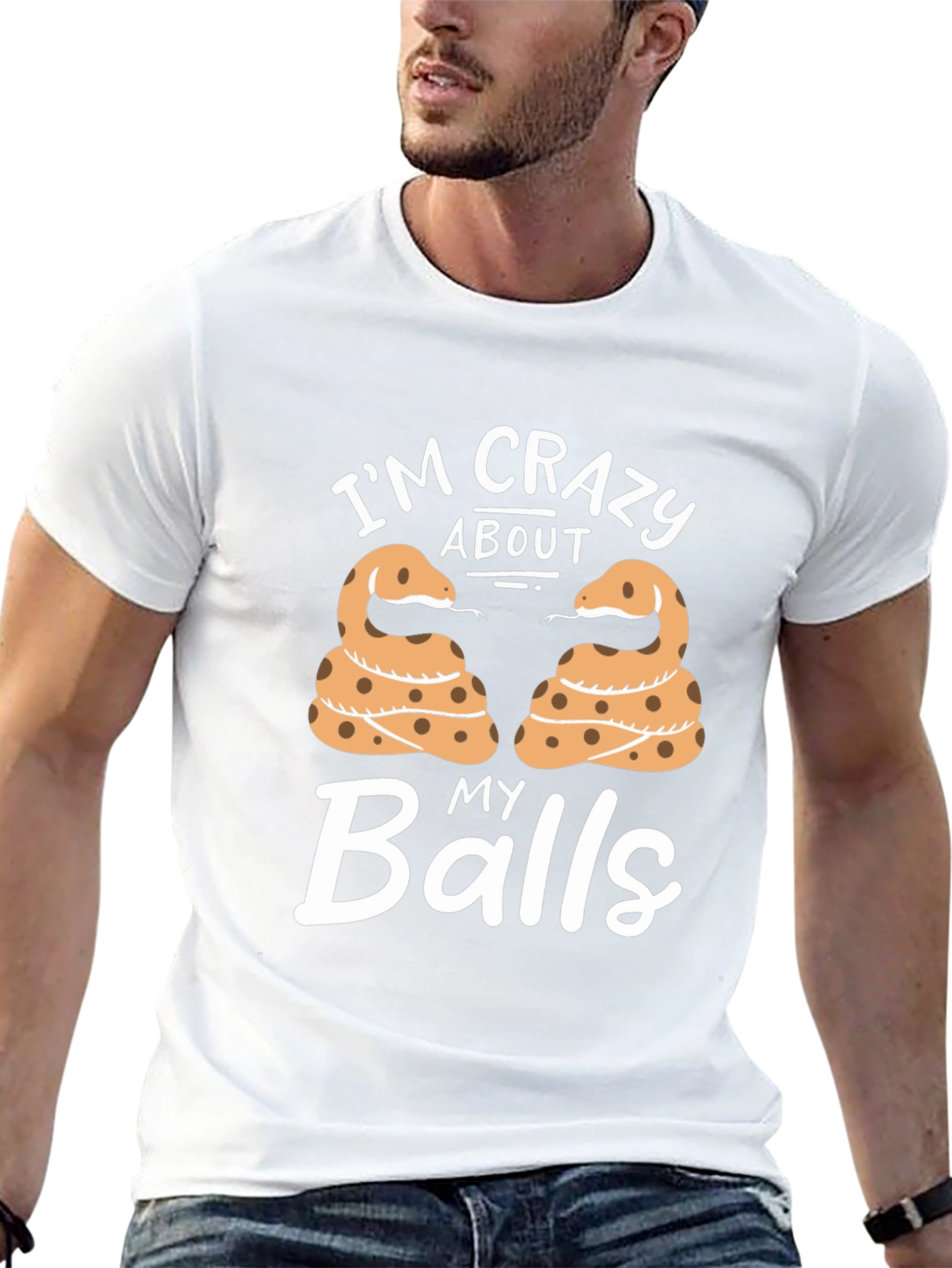 Im Crazy About My Balls Snake T-Shirt