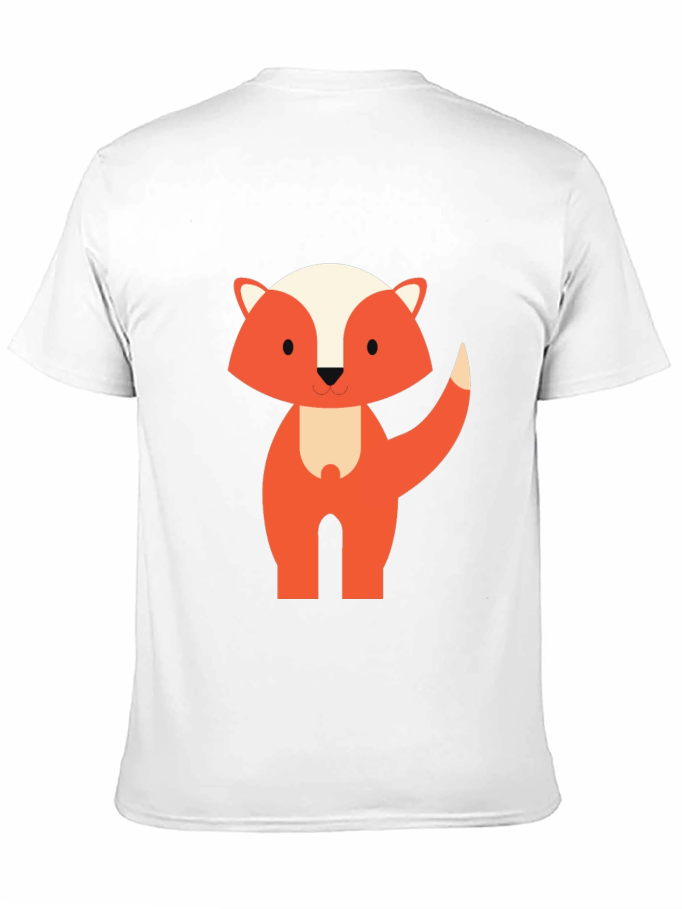 Cute Cartoon Fox Graphic Tee - Black Unisex T-Shirt