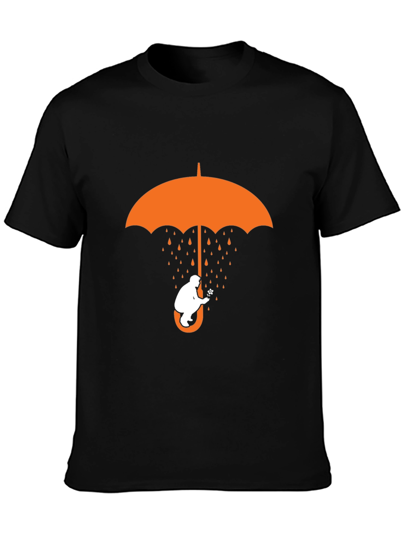 Umbrella Bear Graphic T-Shirt - Black Cotton Tee