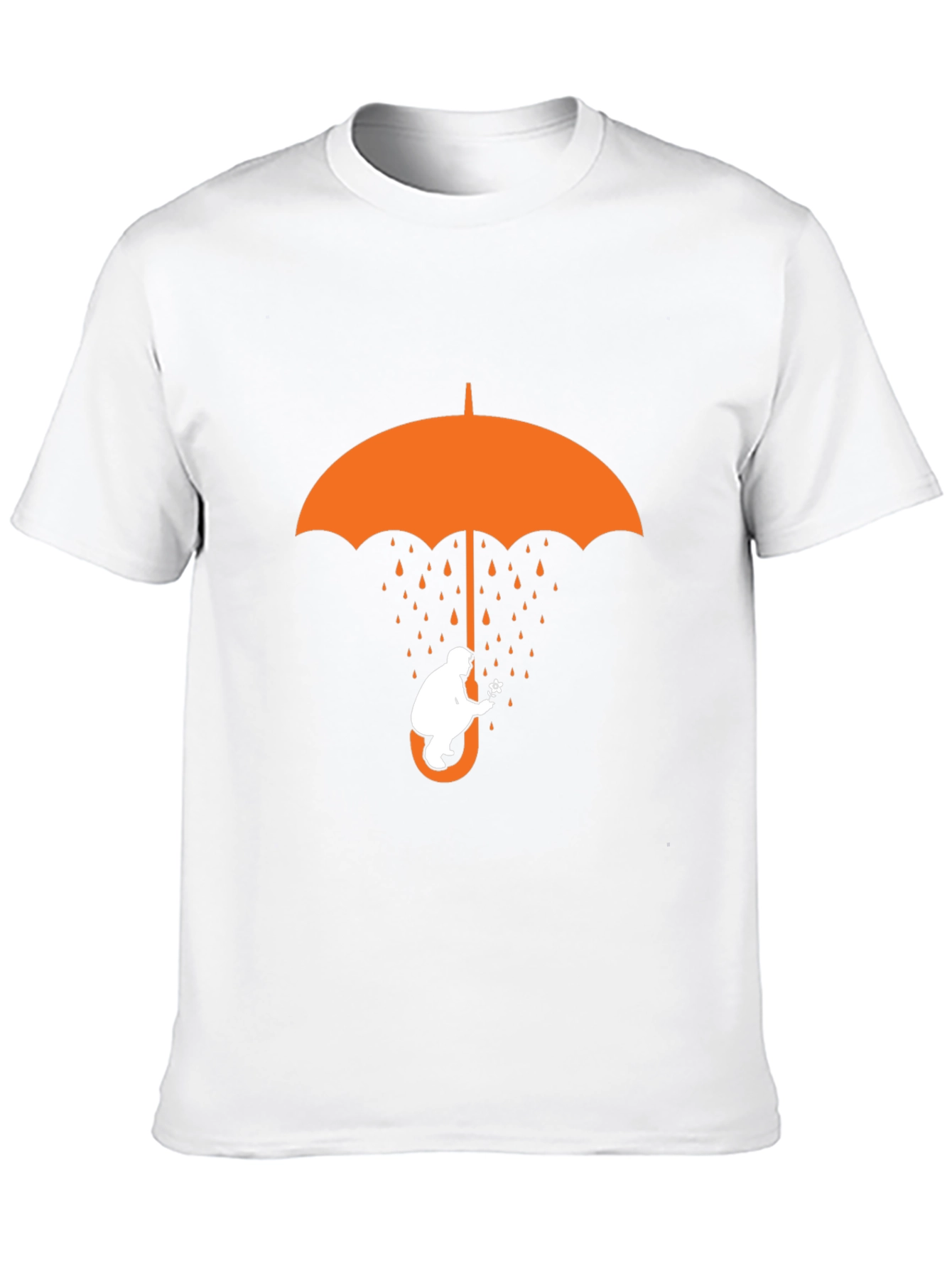 Umbrella Bear Graphic T-Shirt - Black Cotton Tee