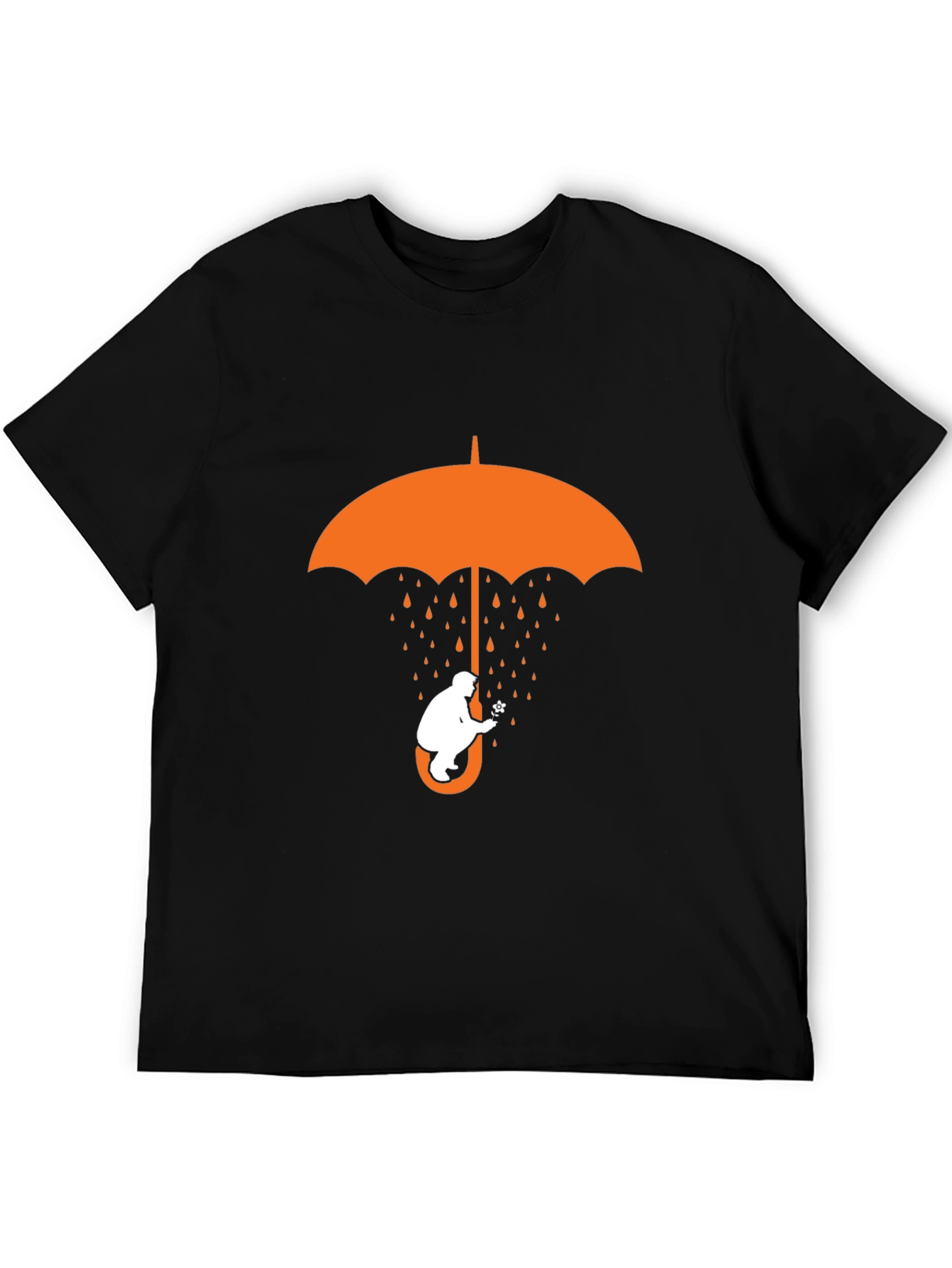 Umbrella Bear Graphic T-Shirt - Black Cotton Tee