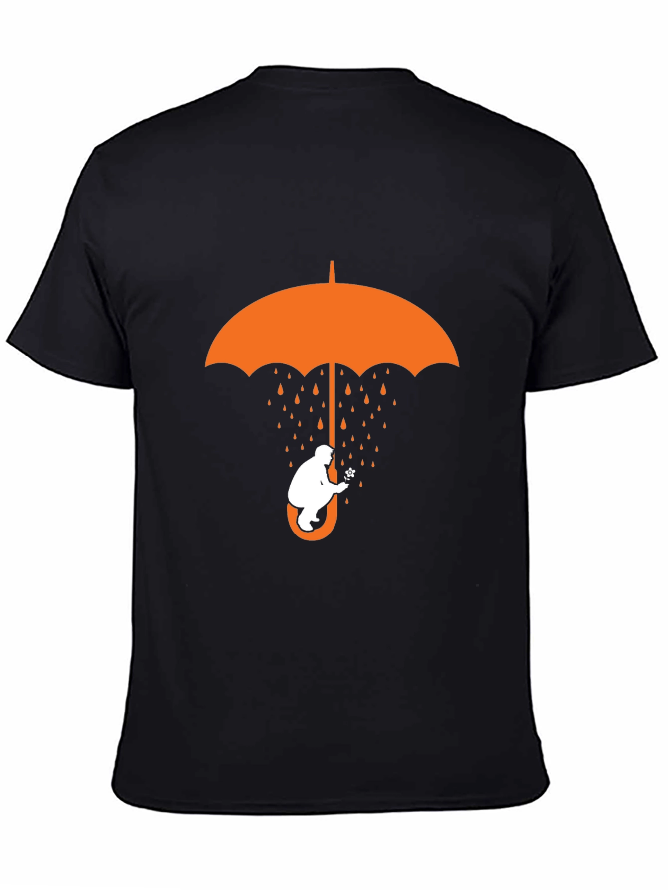 Umbrella Bear Graphic T-Shirt - Black Cotton Tee