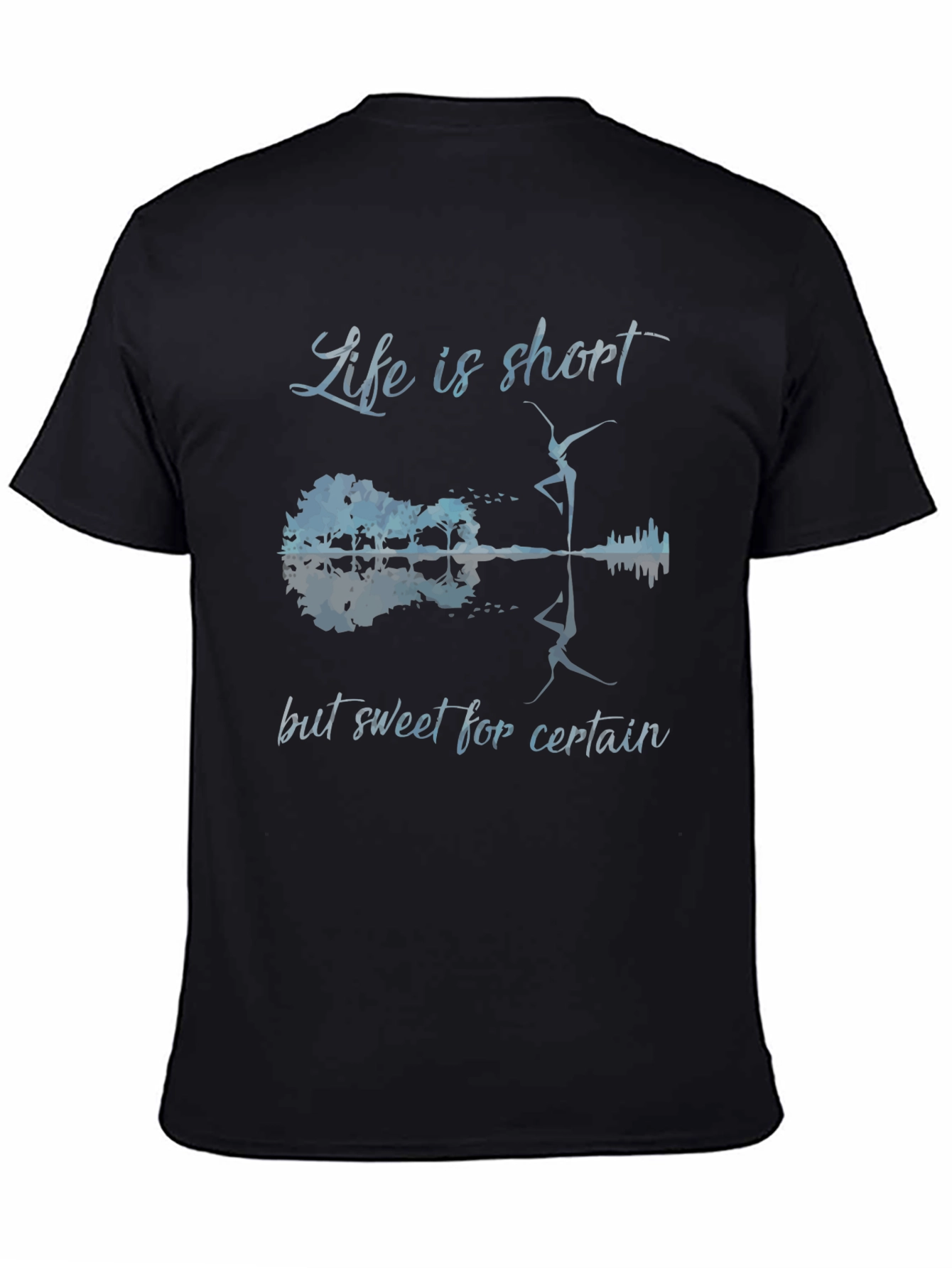 Life is Short Guitar & Dancer Graphic Tee