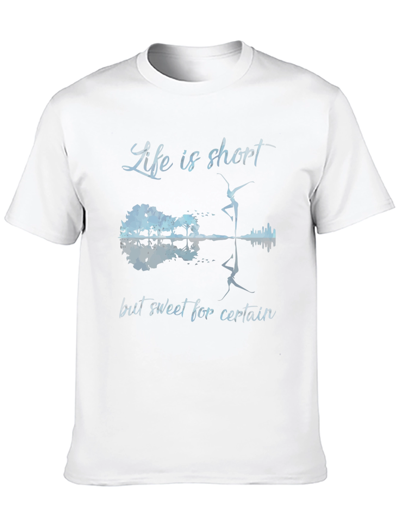 Life is Short Guitar & Dancer Graphic Tee