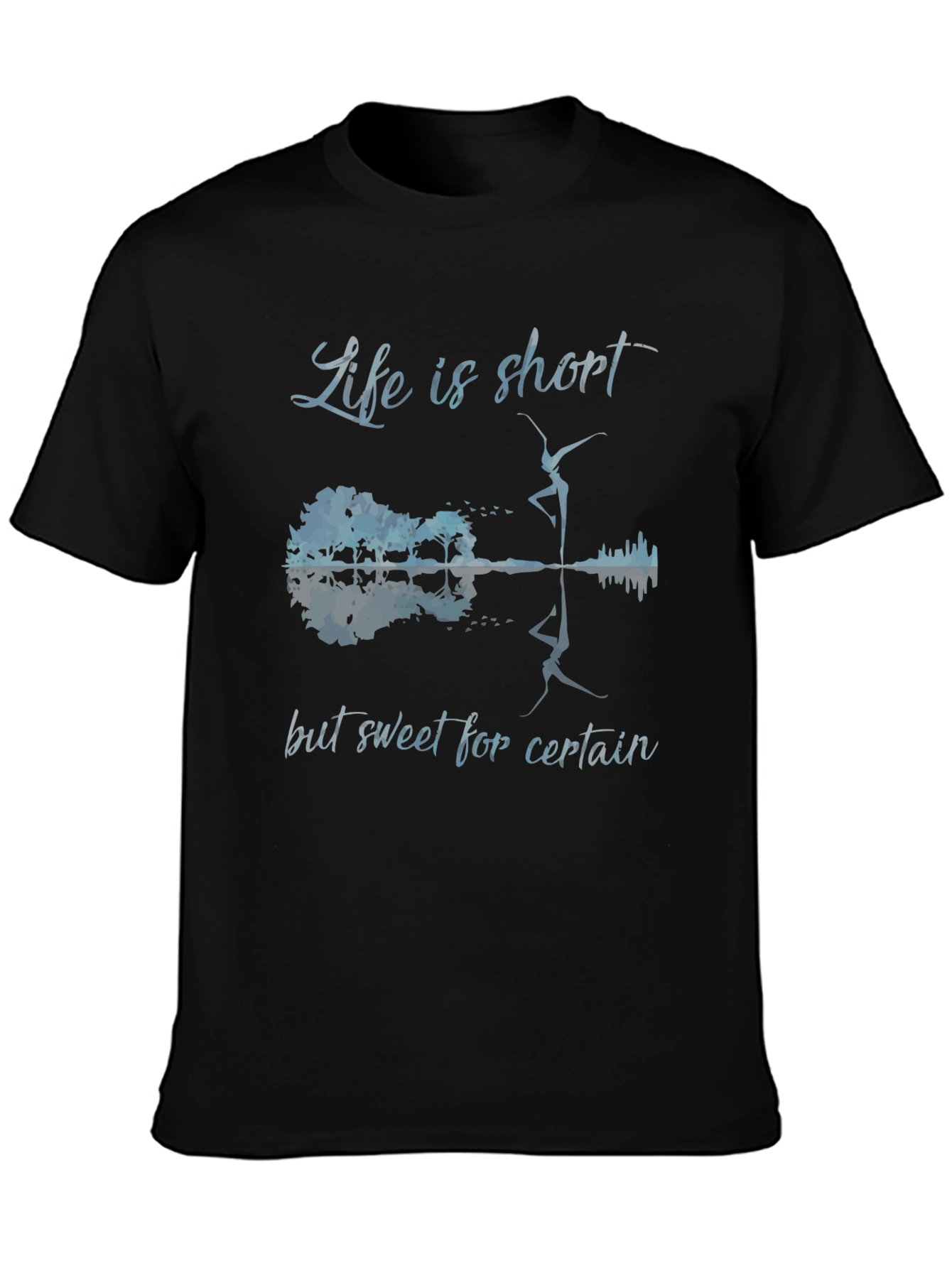 Life is Short Guitar & Dancer Graphic Tee