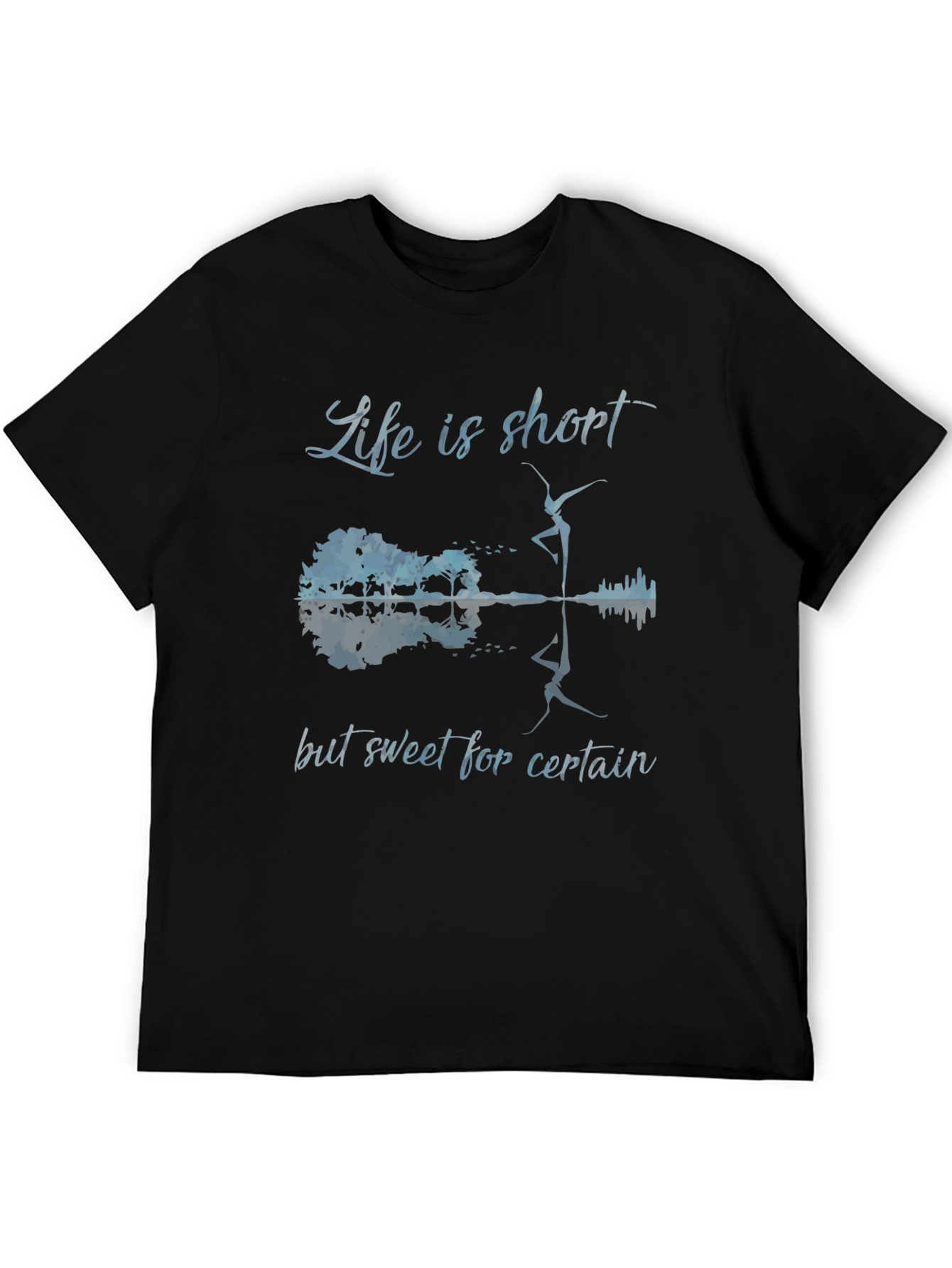 Life is Short Guitar & Dancer Graphic Tee