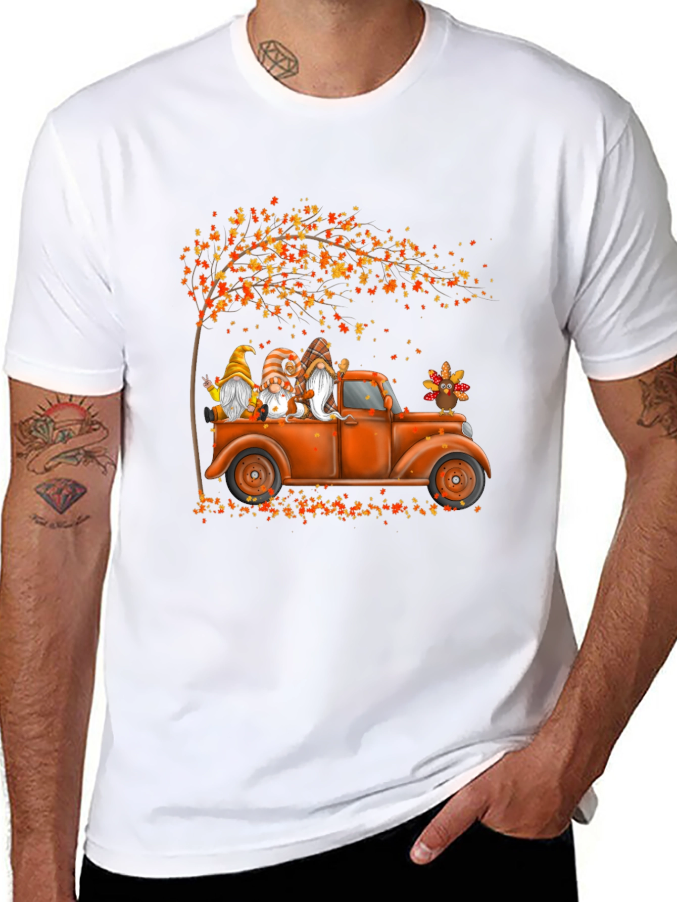 Fall Gnomes Truck Graphic Tee