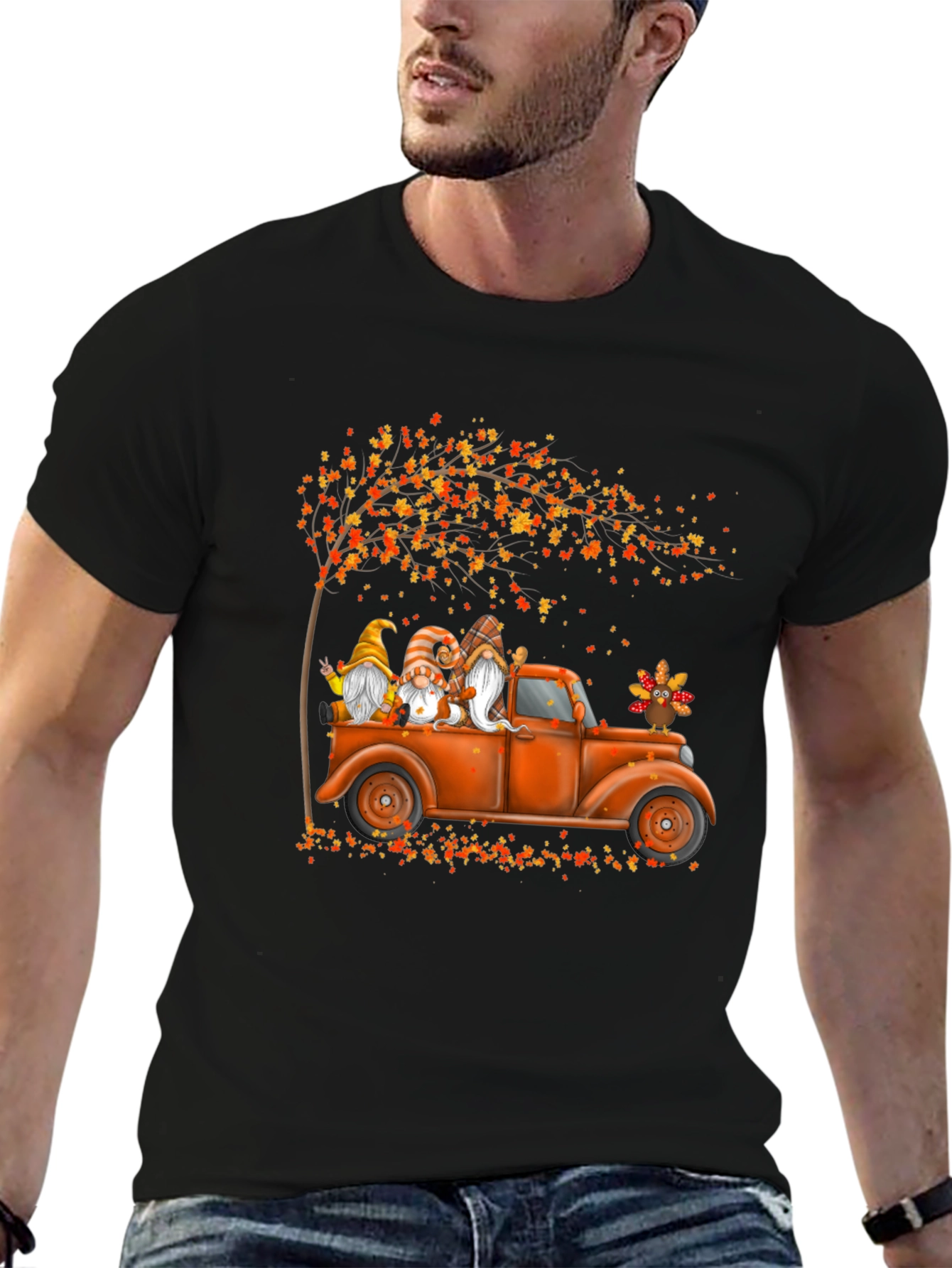 Fall Gnomes Truck Graphic Tee