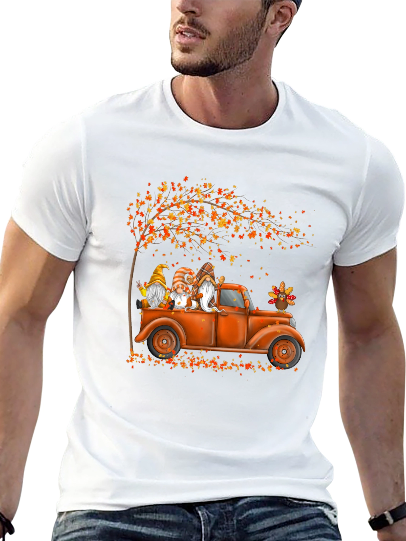 Fall Gnomes Truck Graphic Tee
