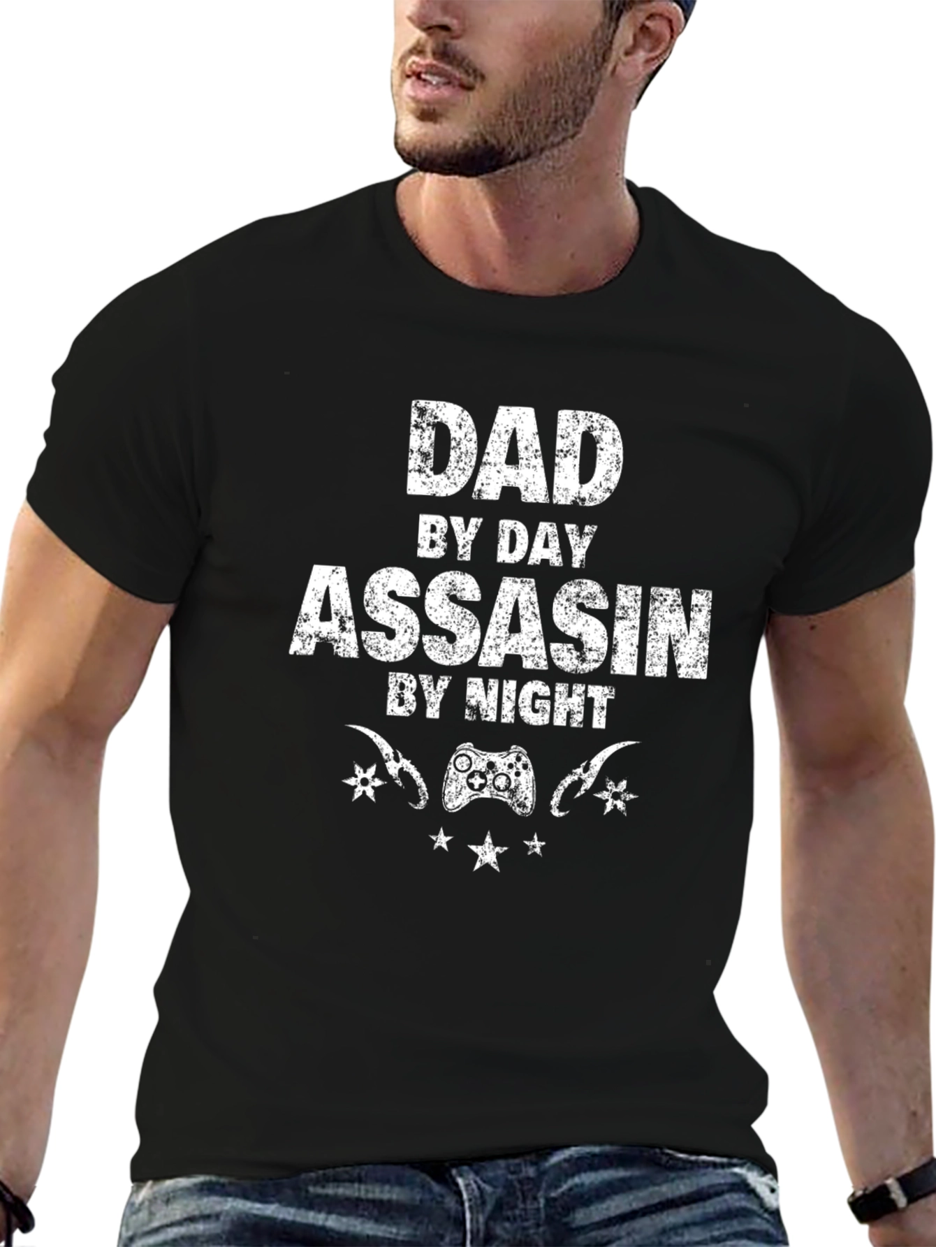 Dad Assassin Gaming T-Shirt - Black