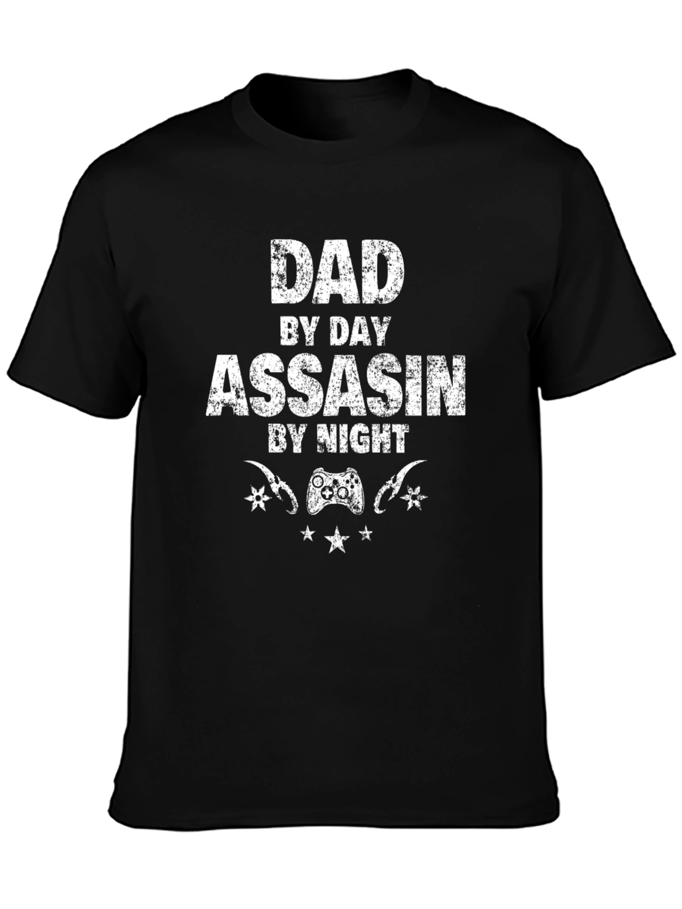 Dad Assassin Gaming T-Shirt - Black