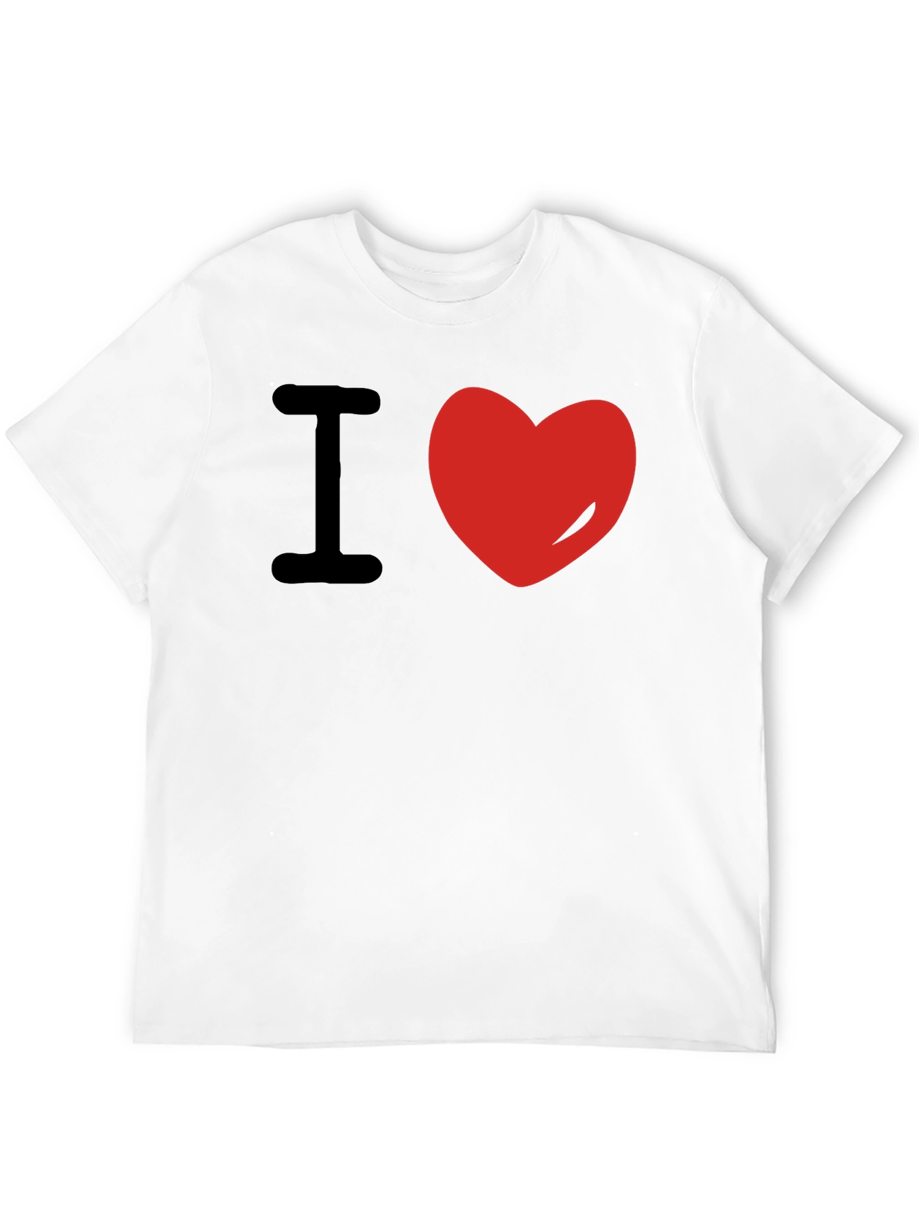 I Love Heart Black T-Shirt Graphic Tee