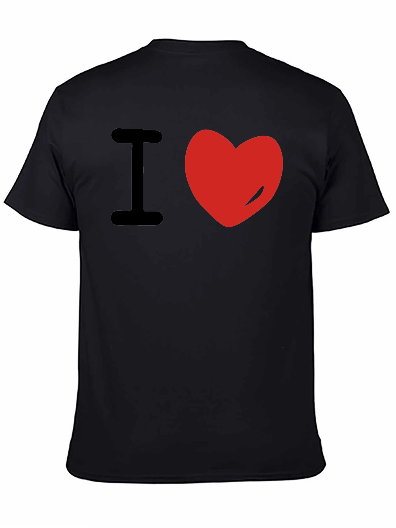 I Love Heart Black T-Shirt Graphic Tee