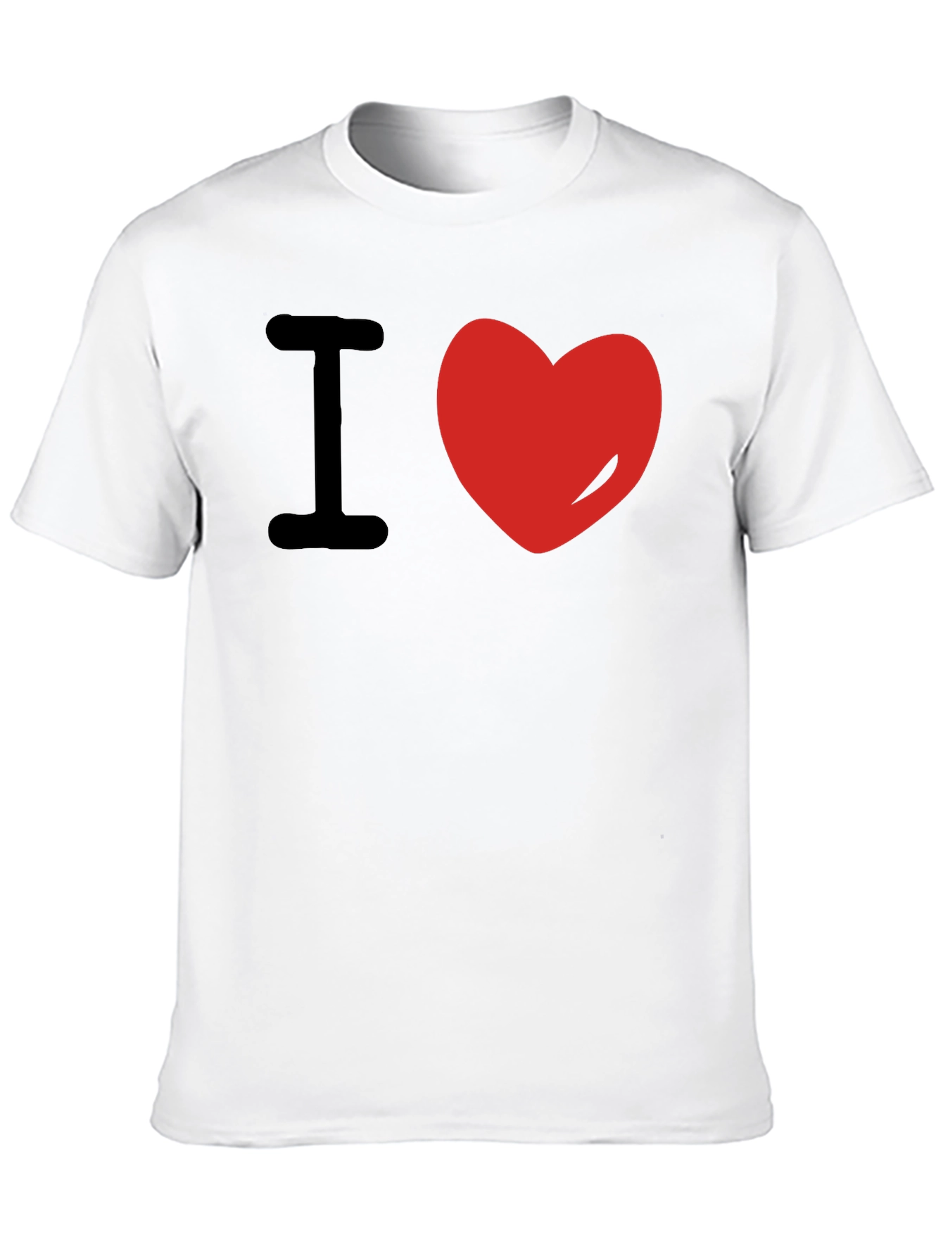 I Love Heart Black T-Shirt Graphic Tee
