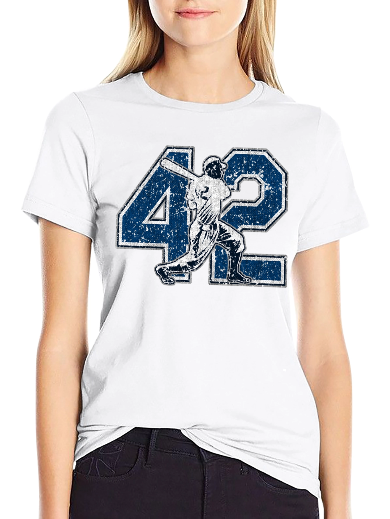 Jackie Robinson 42 Baseball Graphic T-Shirt