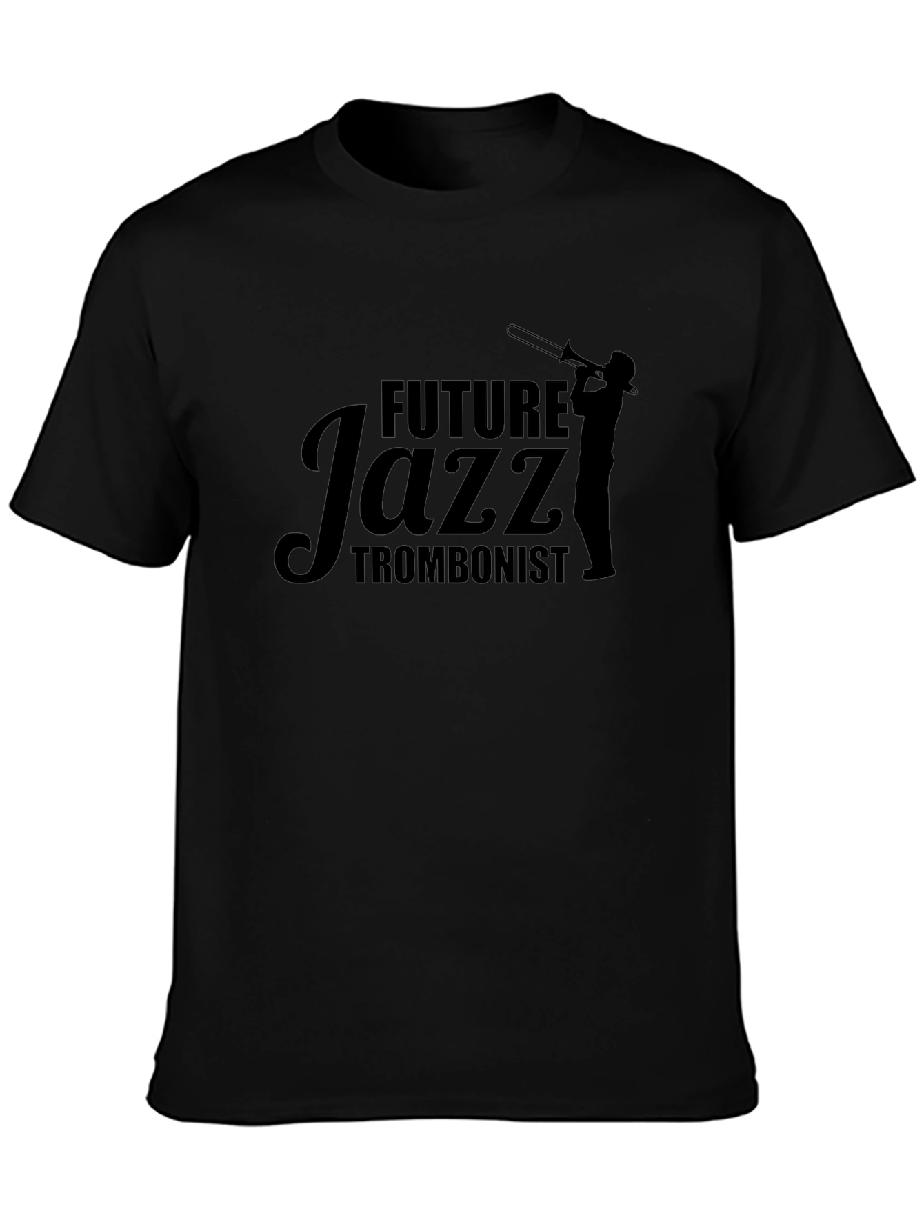 Future Jazz Trombonist Black Graphic Tee