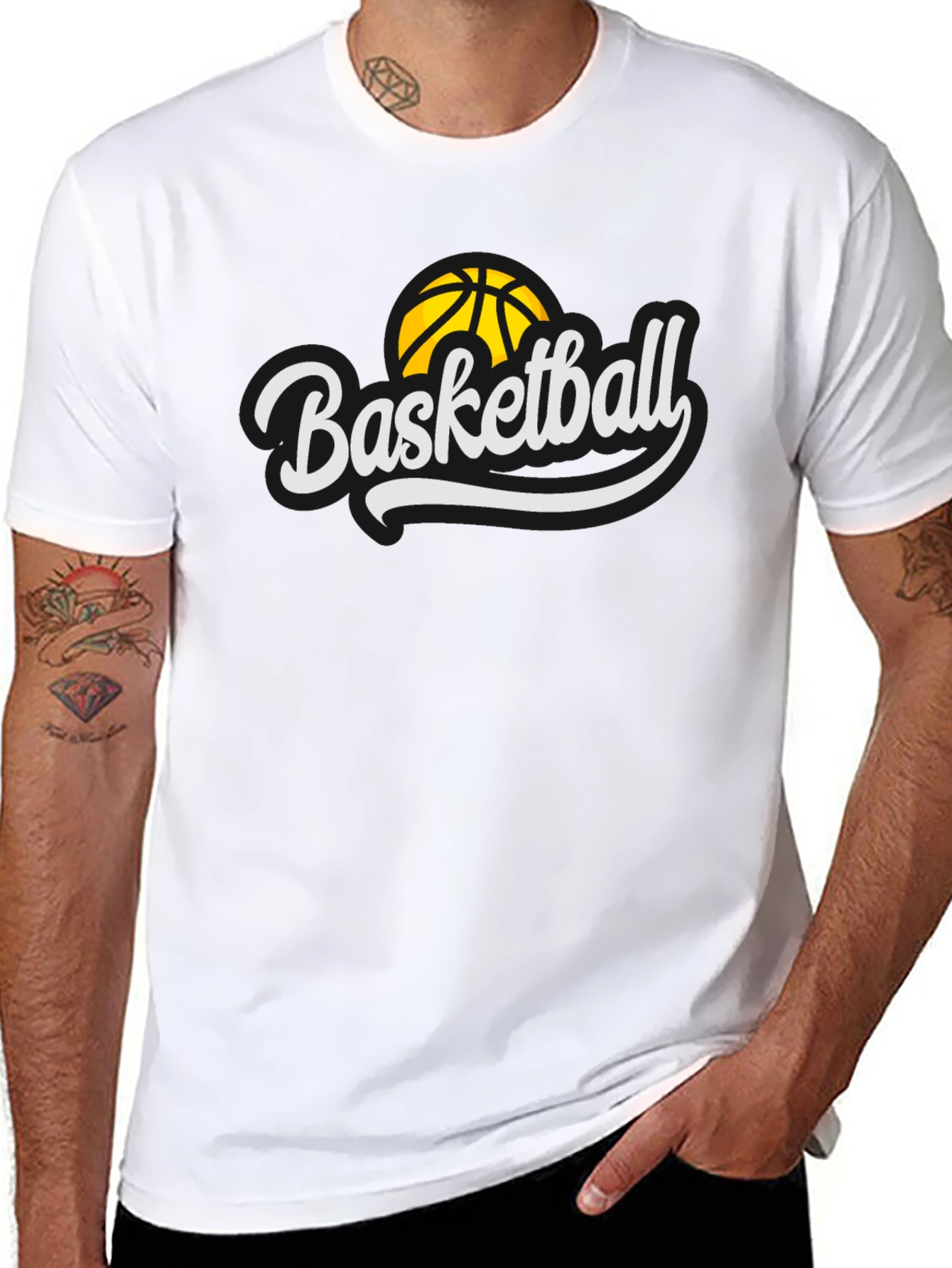 Basketball Graphic Black T-Shirt