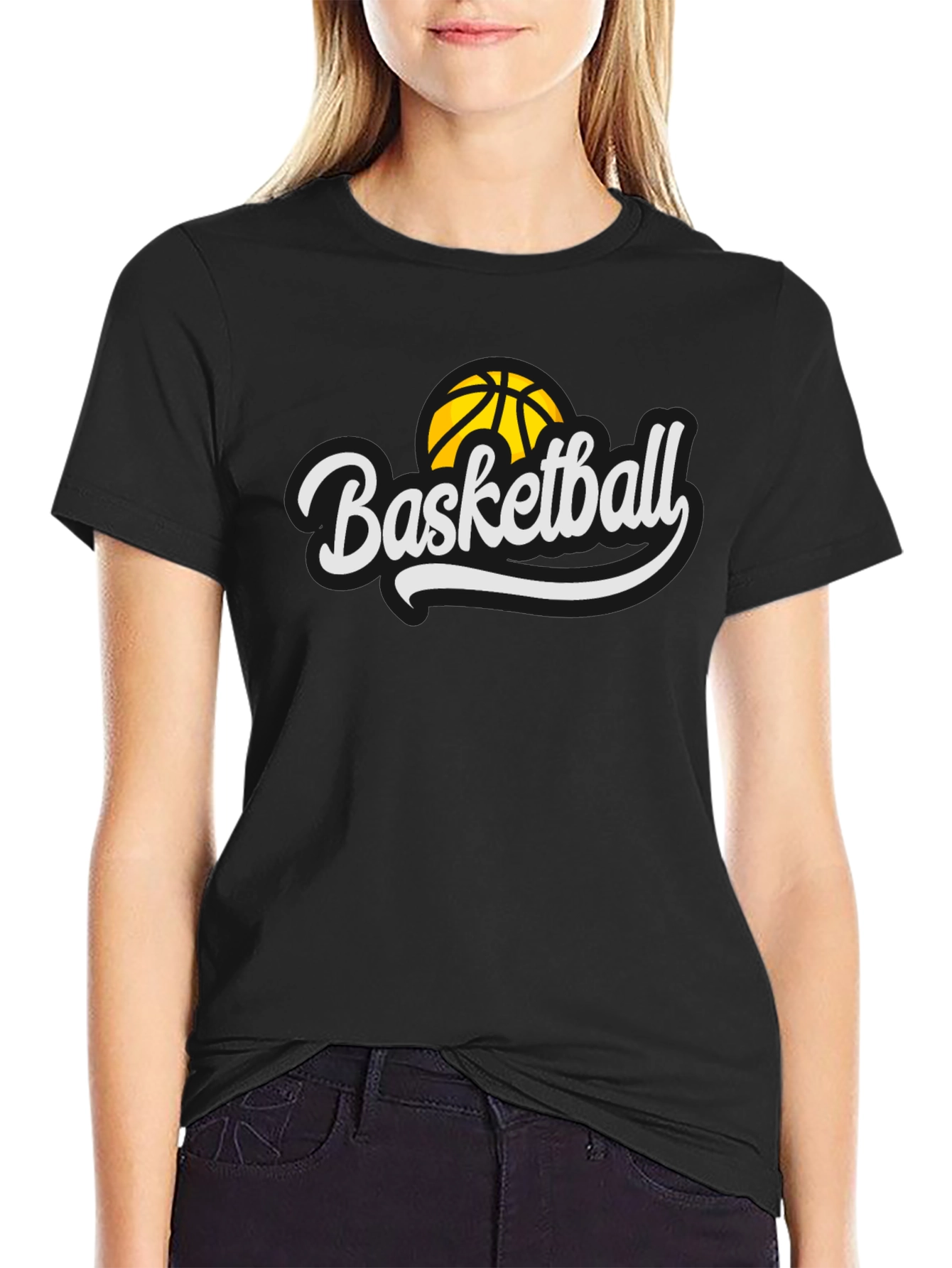 Basketball Graphic Black T-Shirt