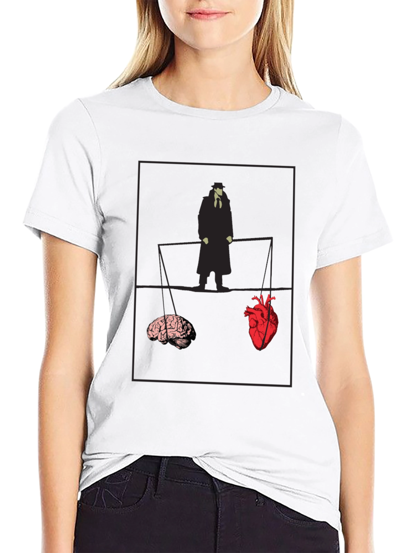 Heart vs. Brain Graphic Tee - Thoughtful Design