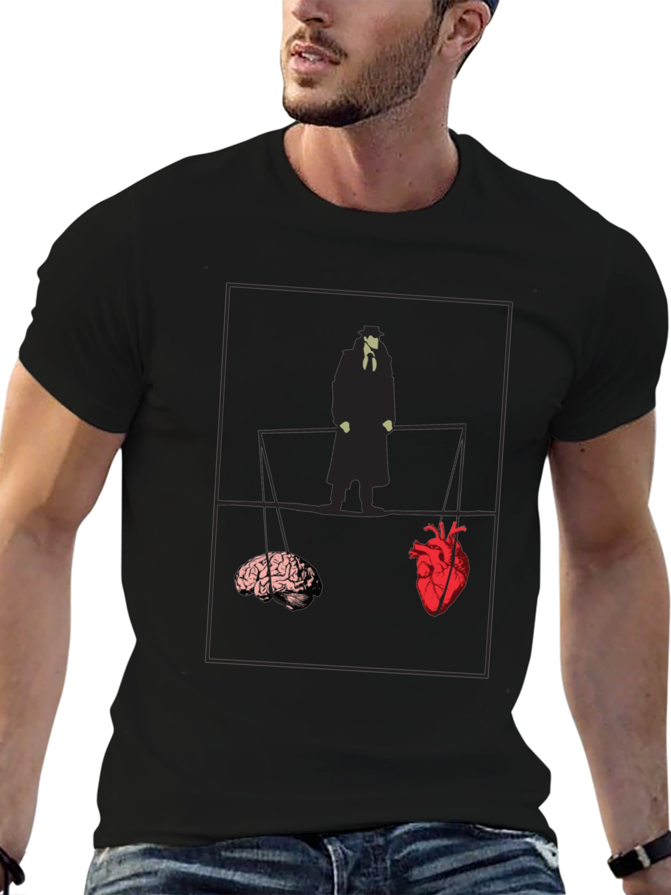 Heart vs. Brain Graphic Tee - Thoughtful Design