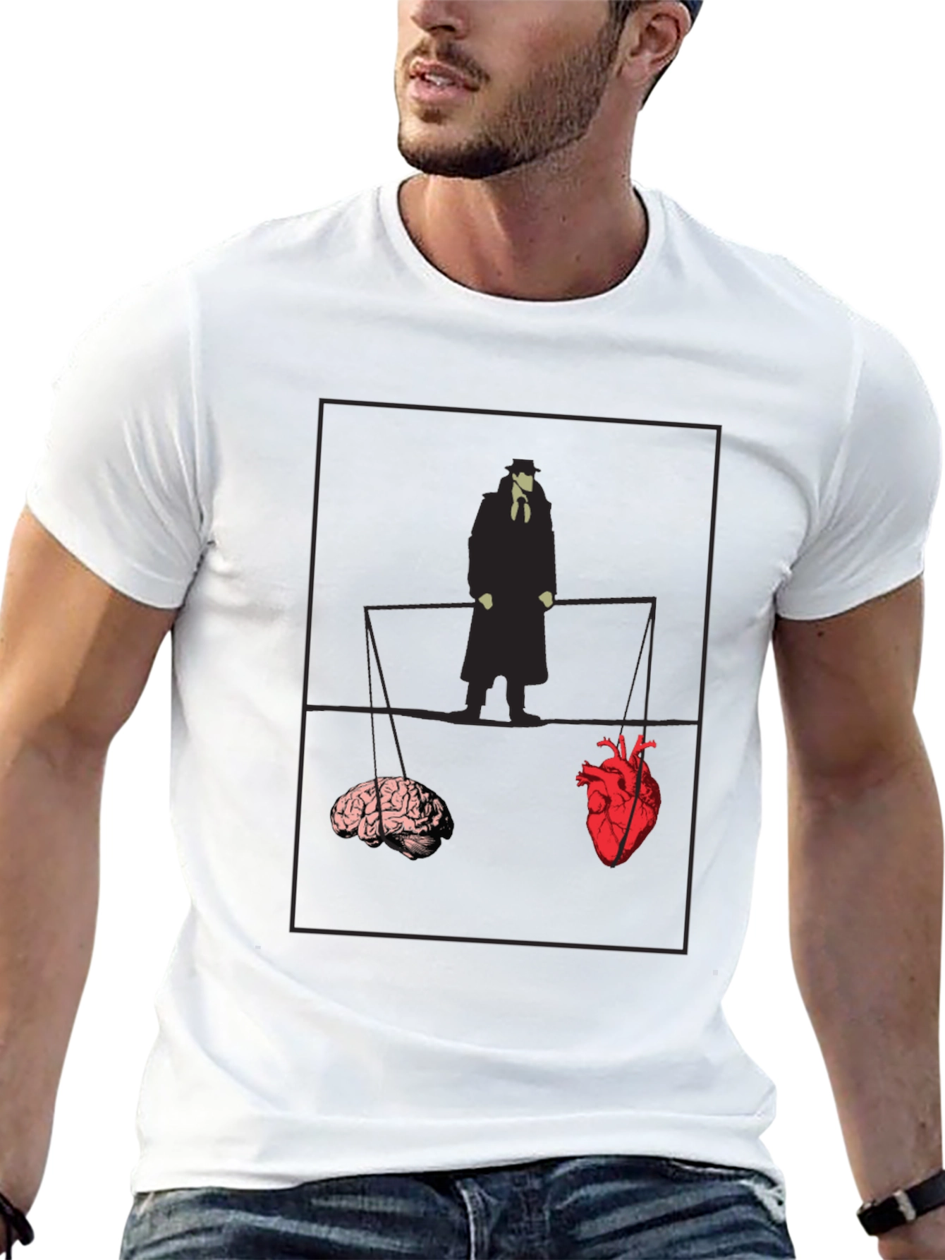 Heart vs. Brain Graphic Tee - Thoughtful Design