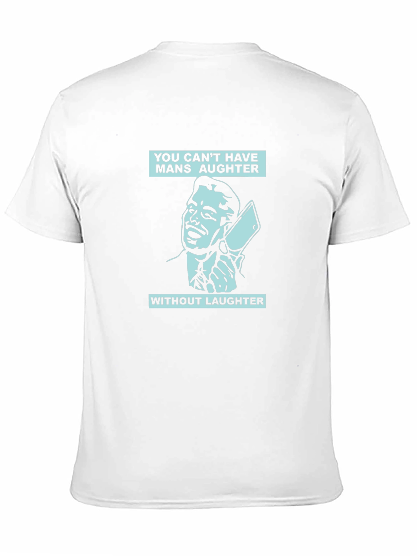 Mens Mans Aughter Graphic Print Black T-Shirt