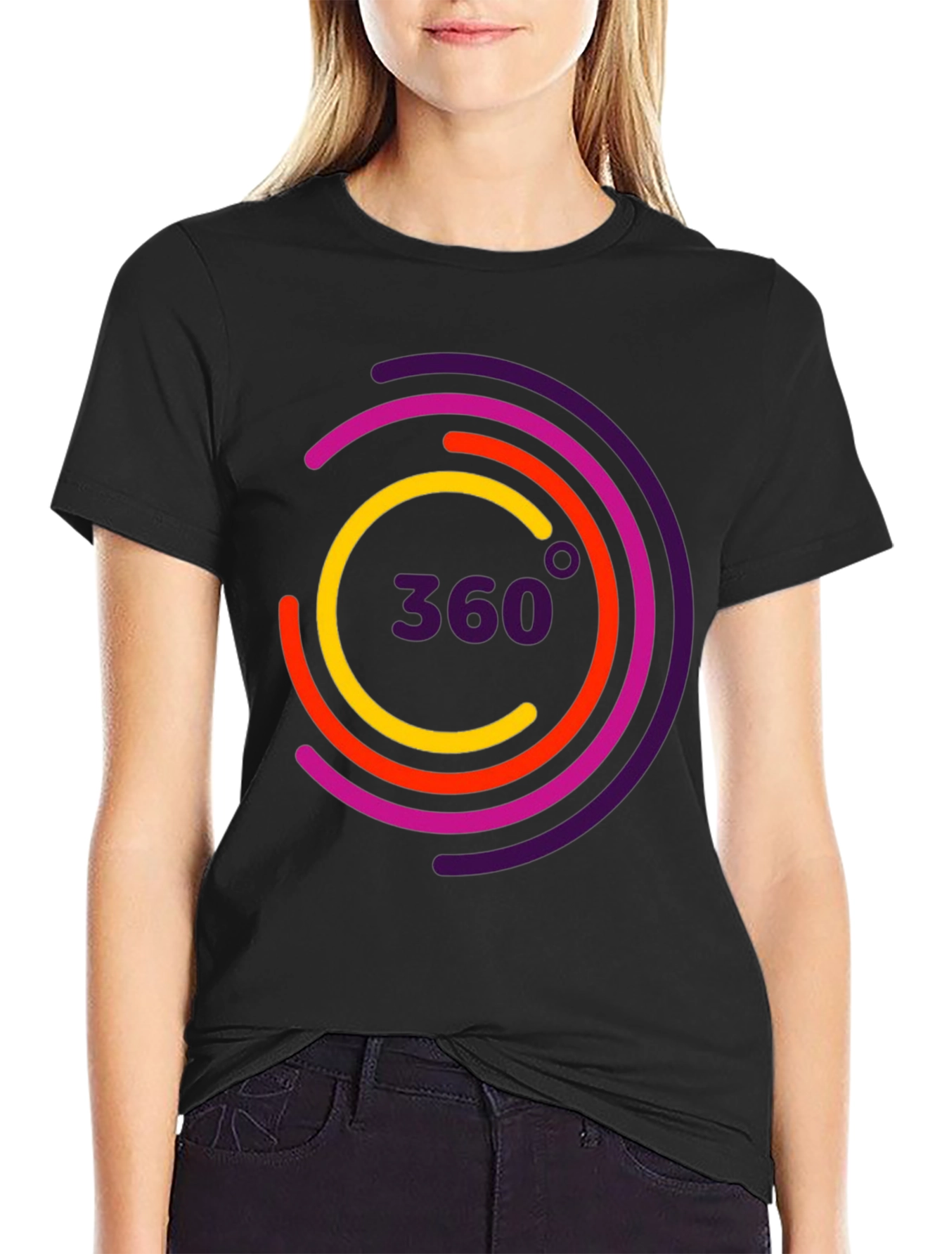 360 Design Black T-Shirt