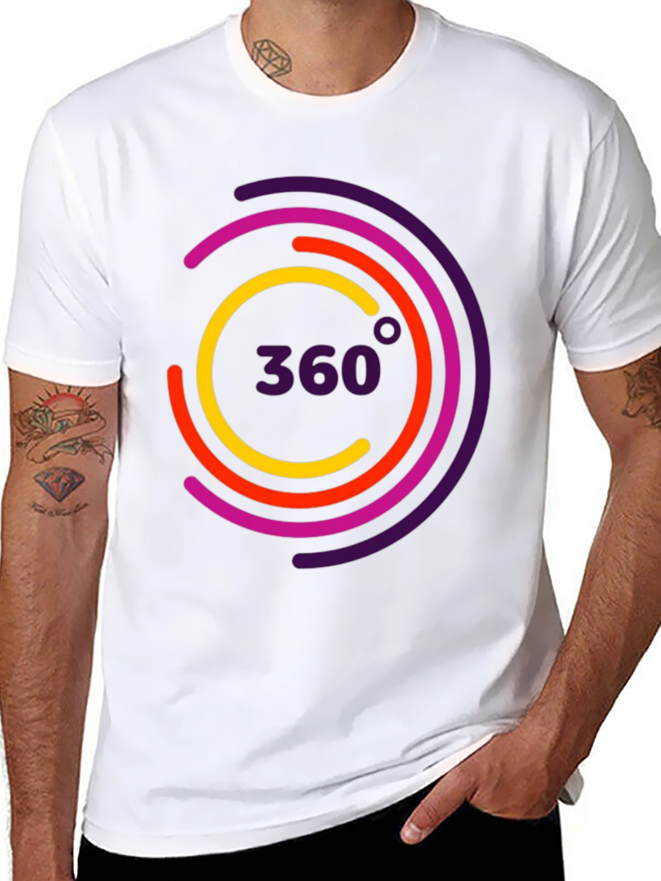 360 Design Black T-Shirt
