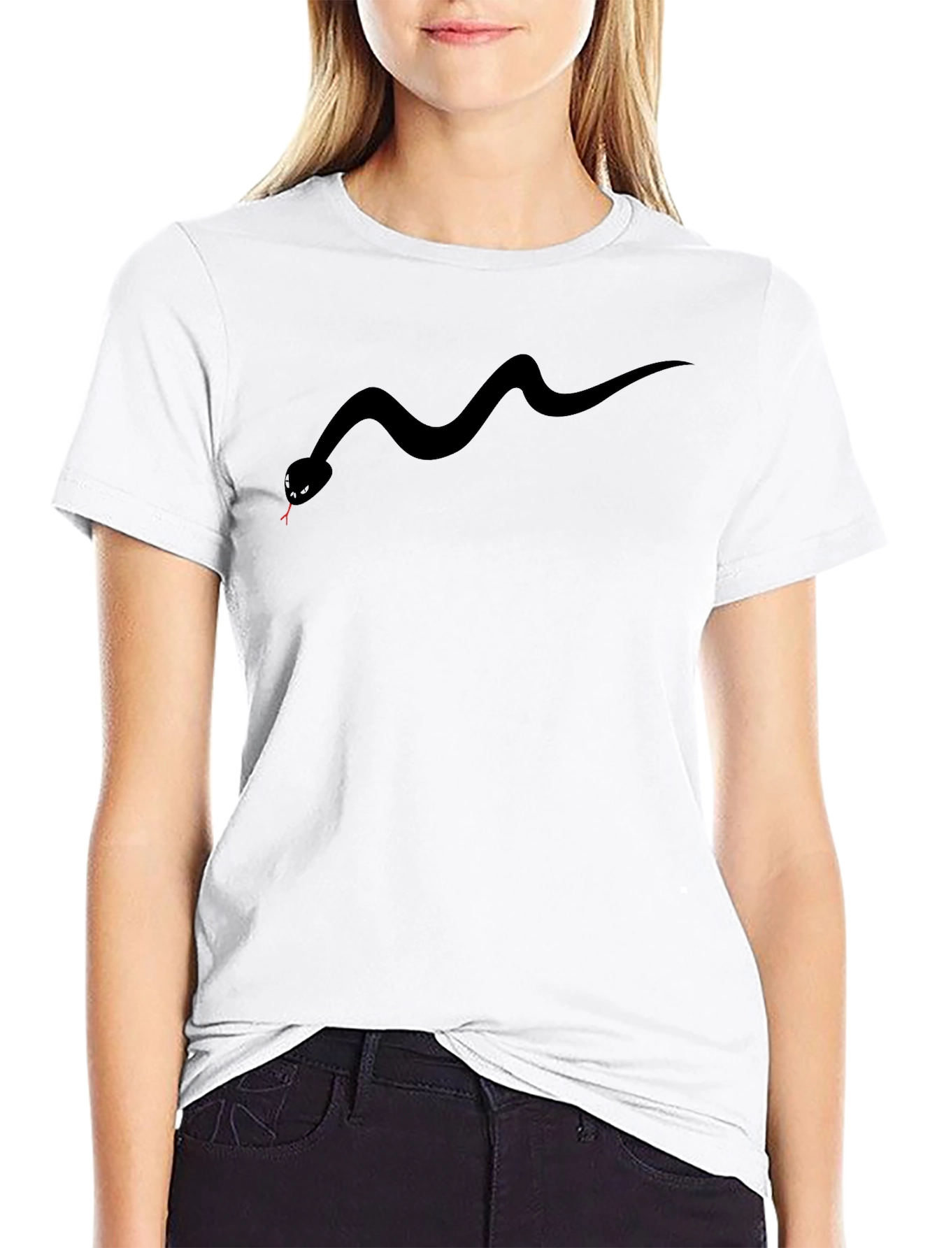 Black Snake Graphic Tee - Mens Casual Fashion