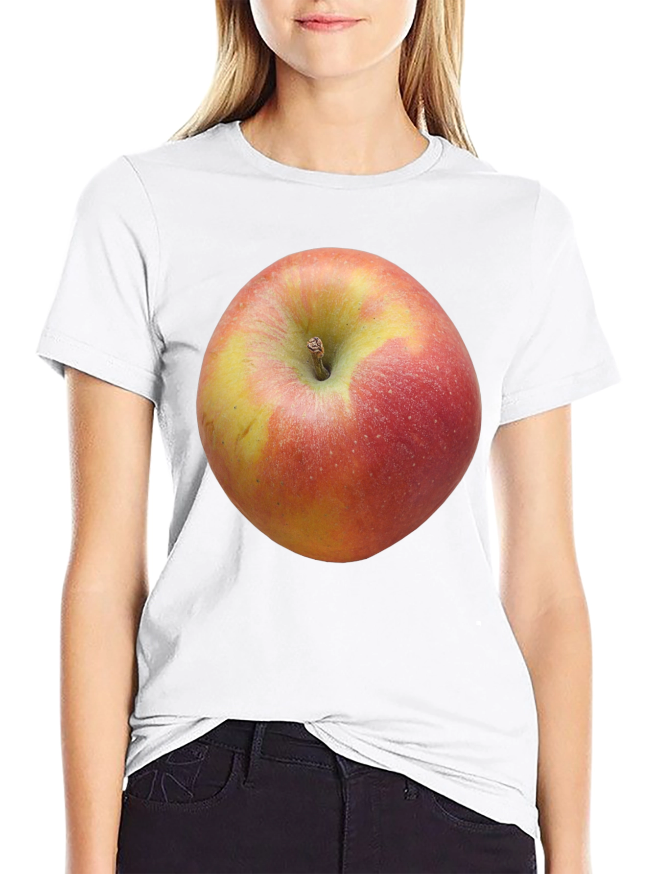 Apple Graphic T-Shirt - Fresh Fruit Design