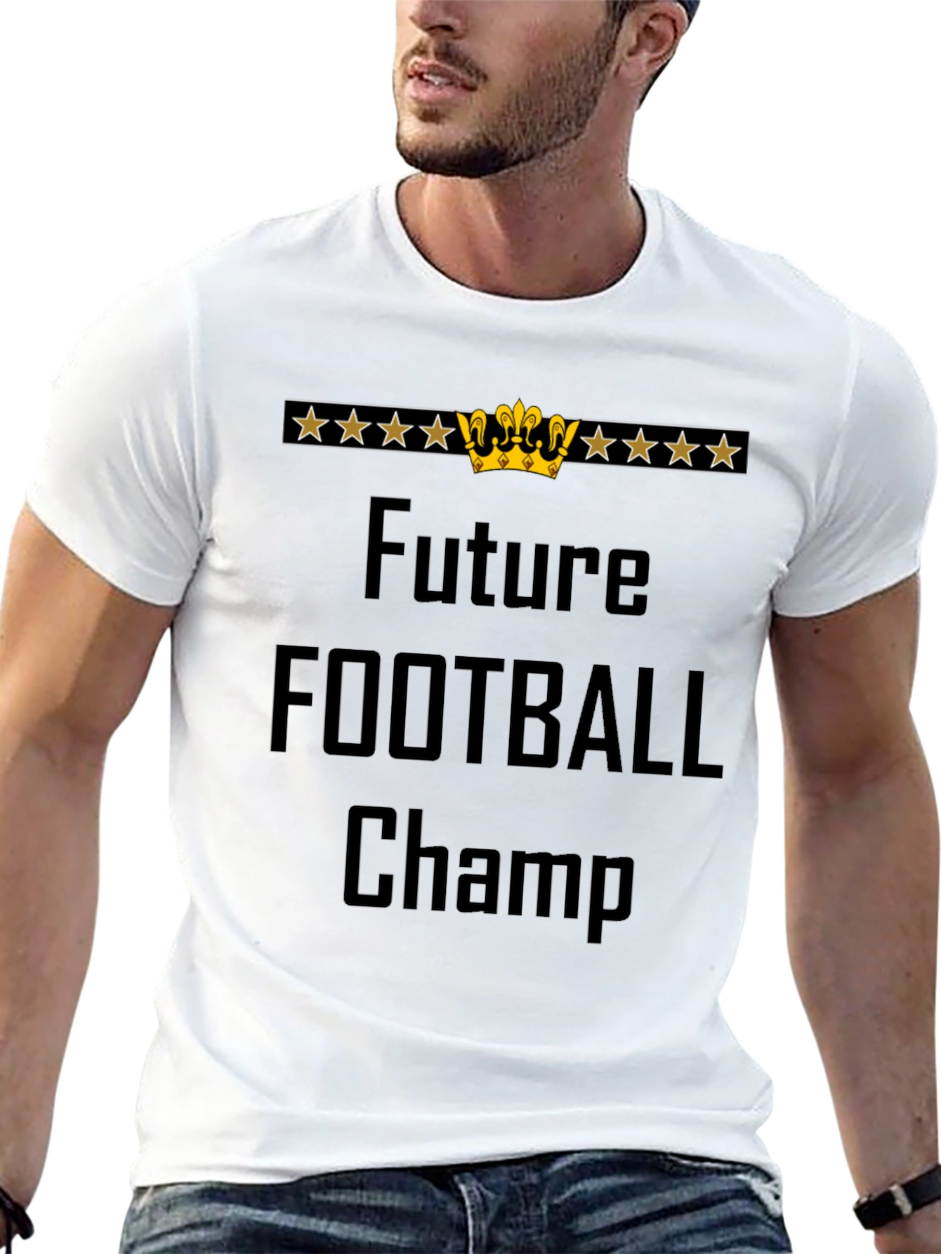 Future Football Champ Black Graphic T-Shirt
