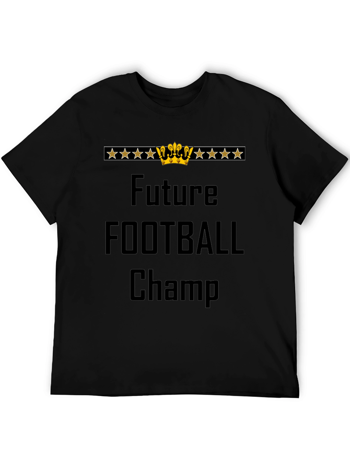 Future Football Champ Black Graphic T-Shirt