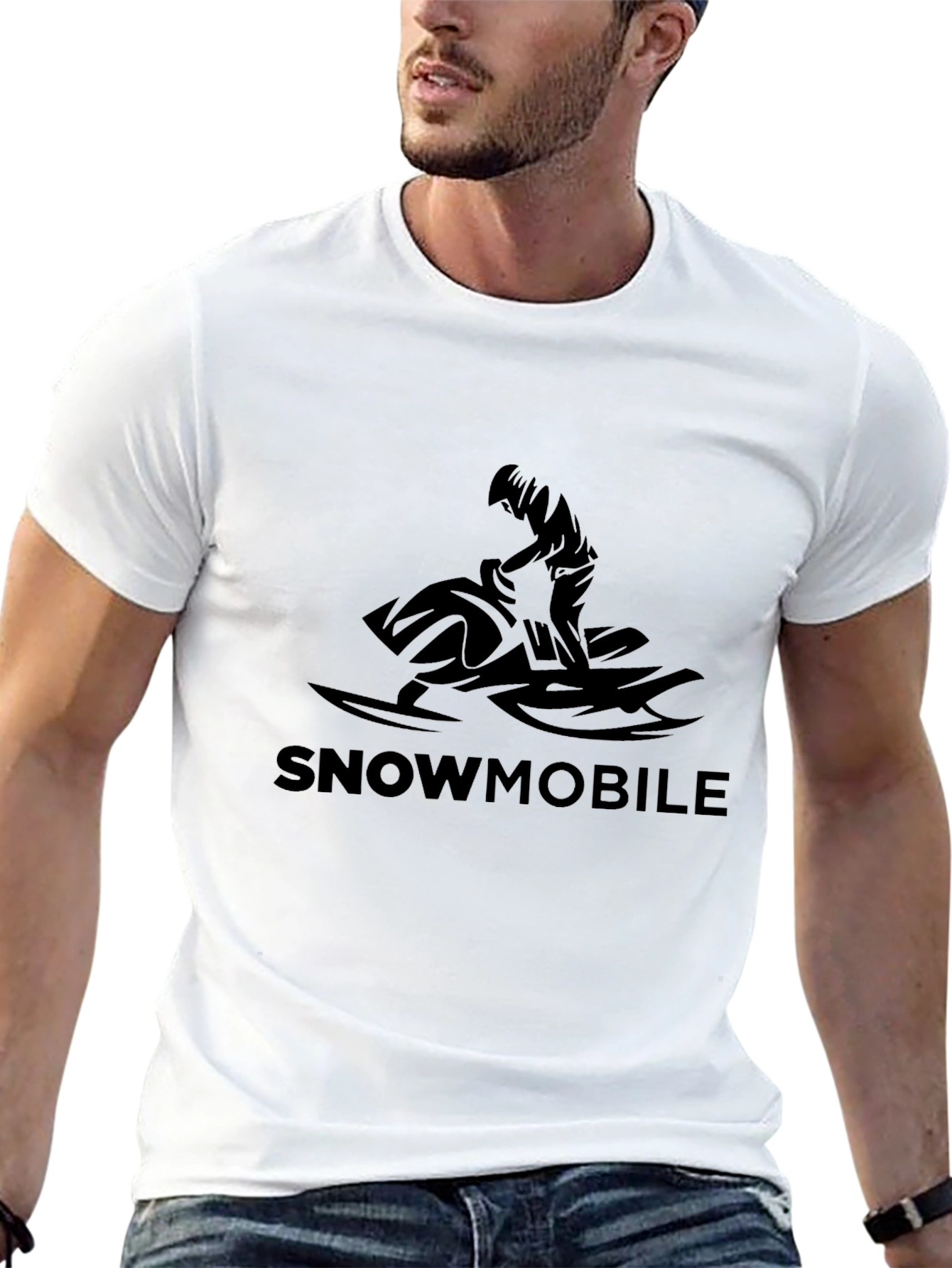 Snowmobile Graphic Tee - Black