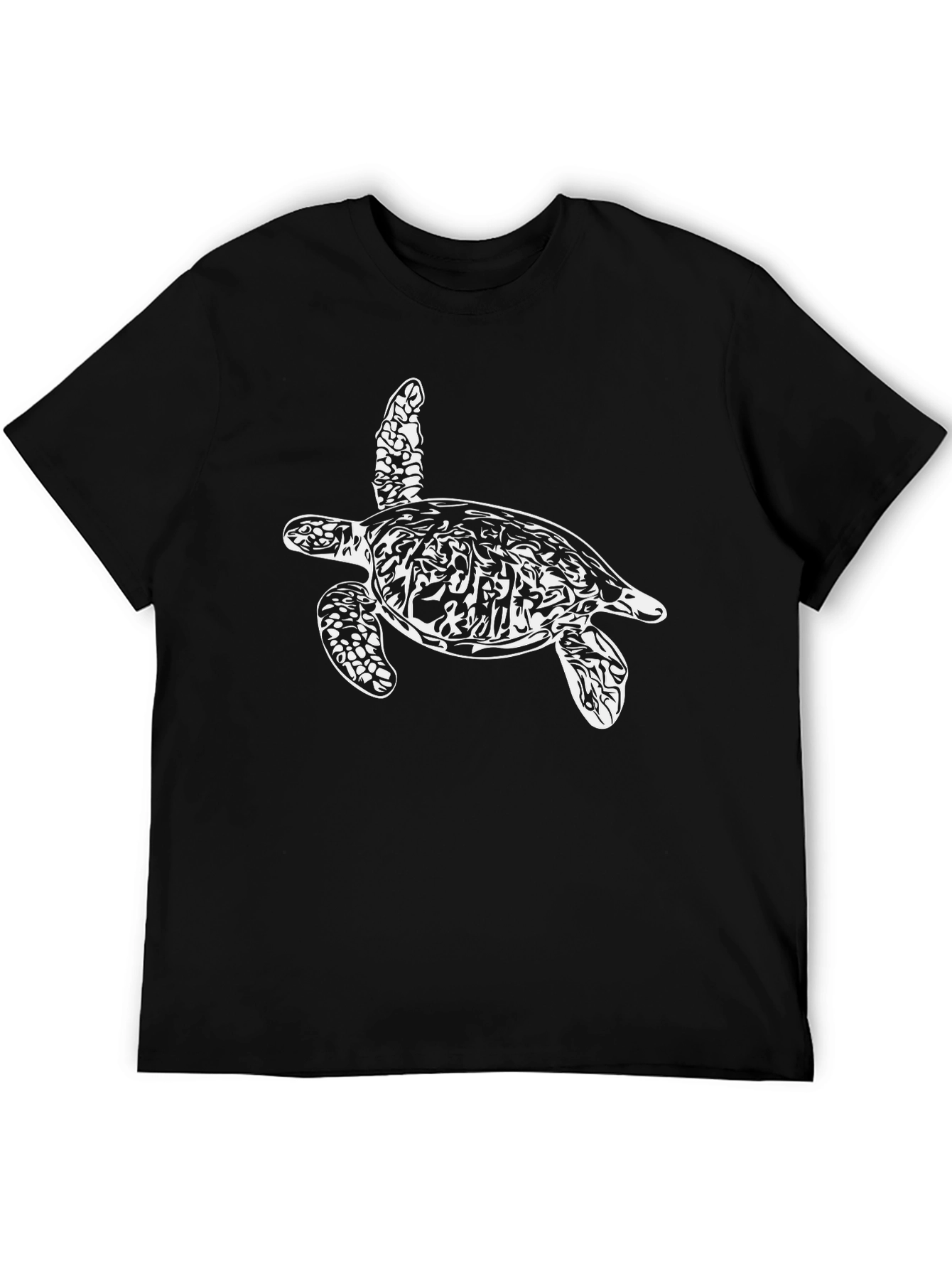 Turtle Graphic Tee - Black Casual Shirt