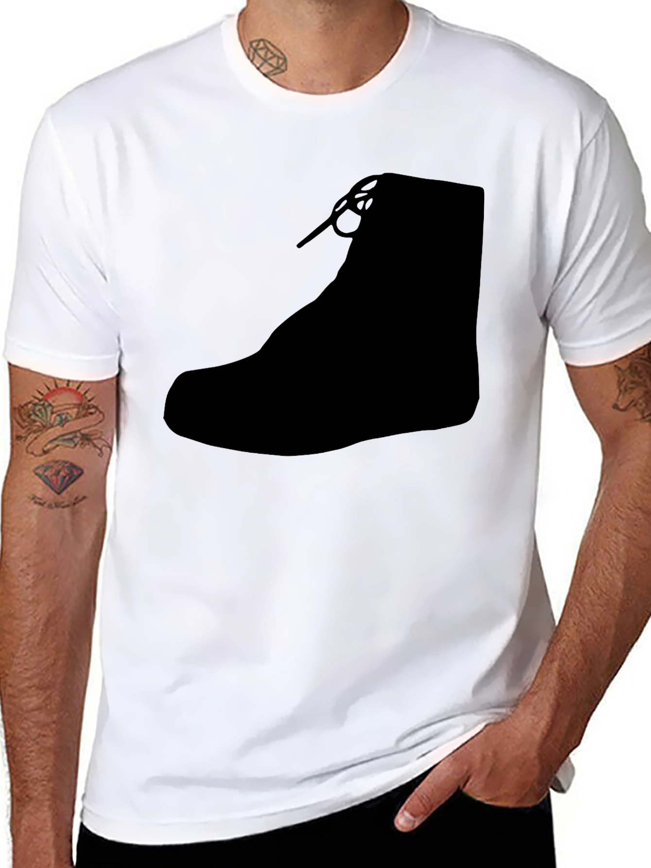 Boot Silhouette T-Shirt - Cool & Casual