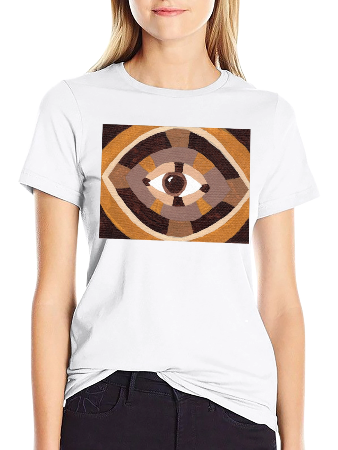 Eye Design Graphic T-Shirt - Black
