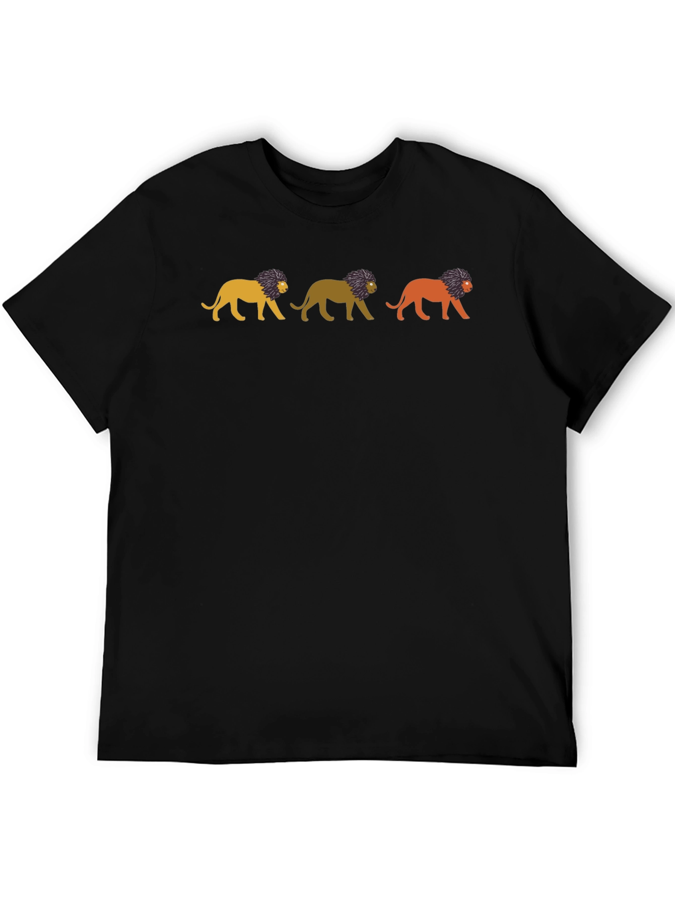 Lion Print T-Shirt - Stylish Mens Tee