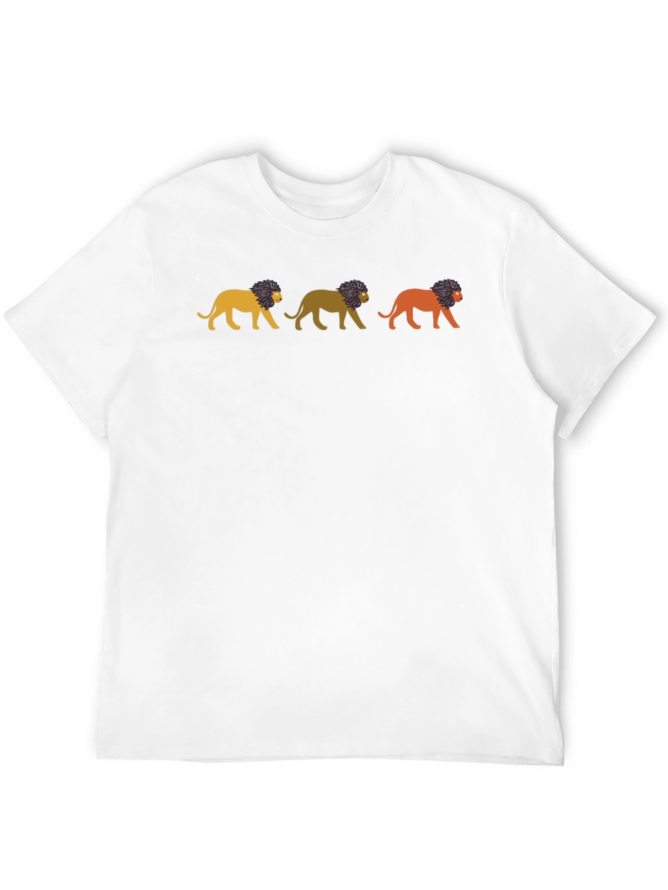 Lion Print T-Shirt - Stylish Mens Tee