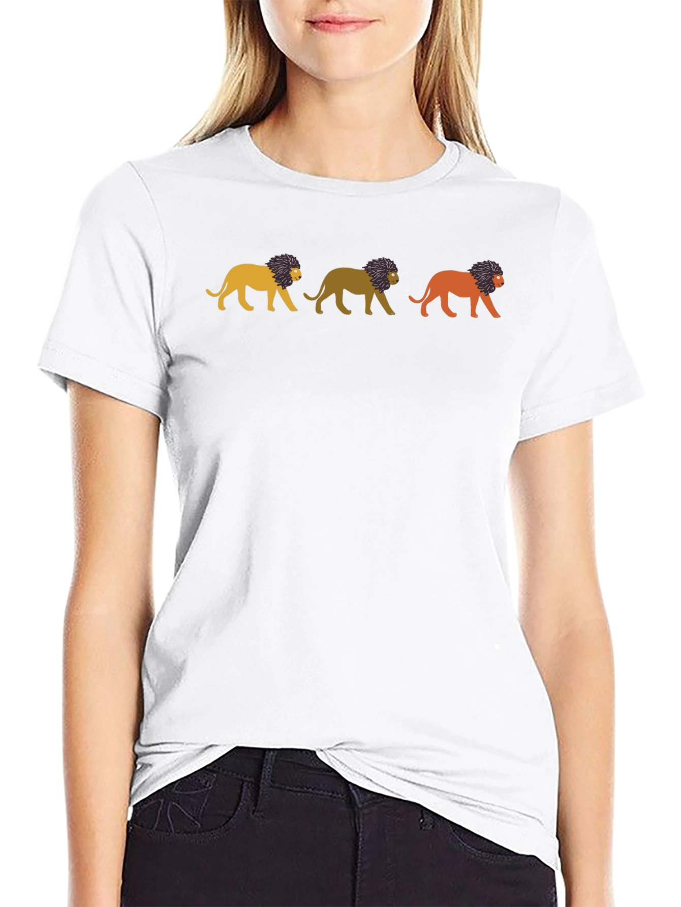 Lion Print T-Shirt - Stylish Mens Tee